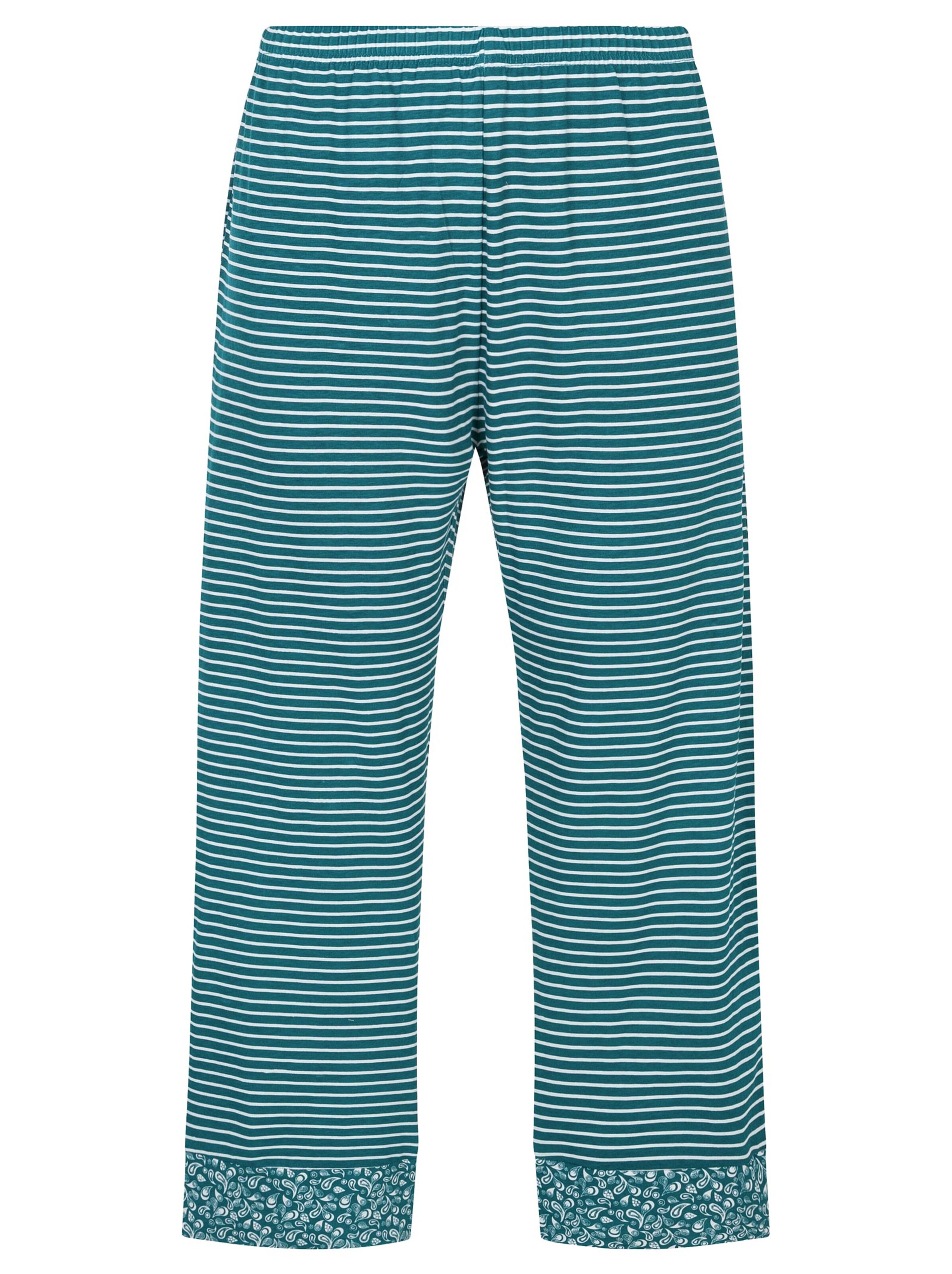 Marie Francoise Schlafanzug - petrol-gemustert