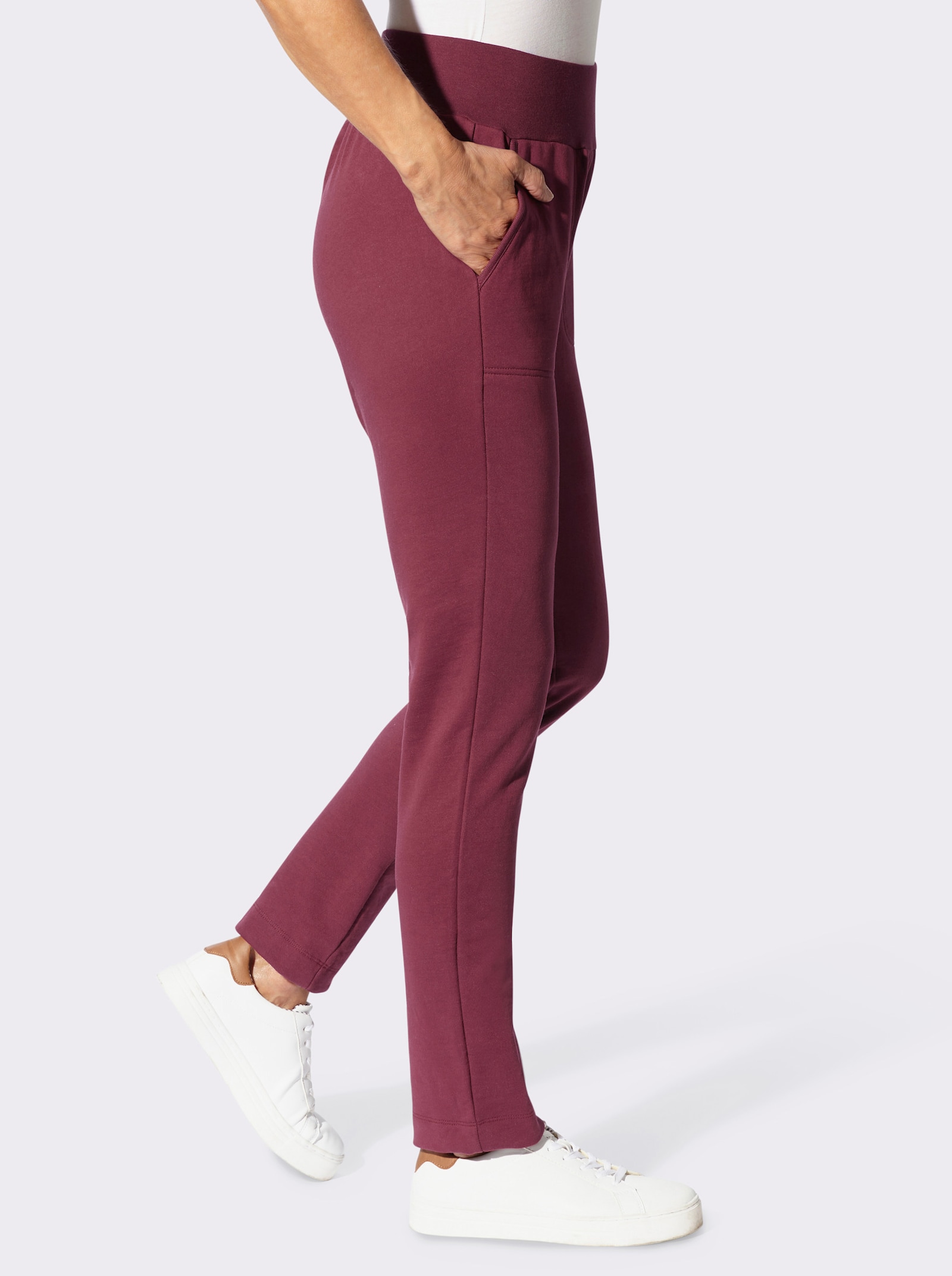 Jerseyhose mit angerauter Innenseite - bordeaux