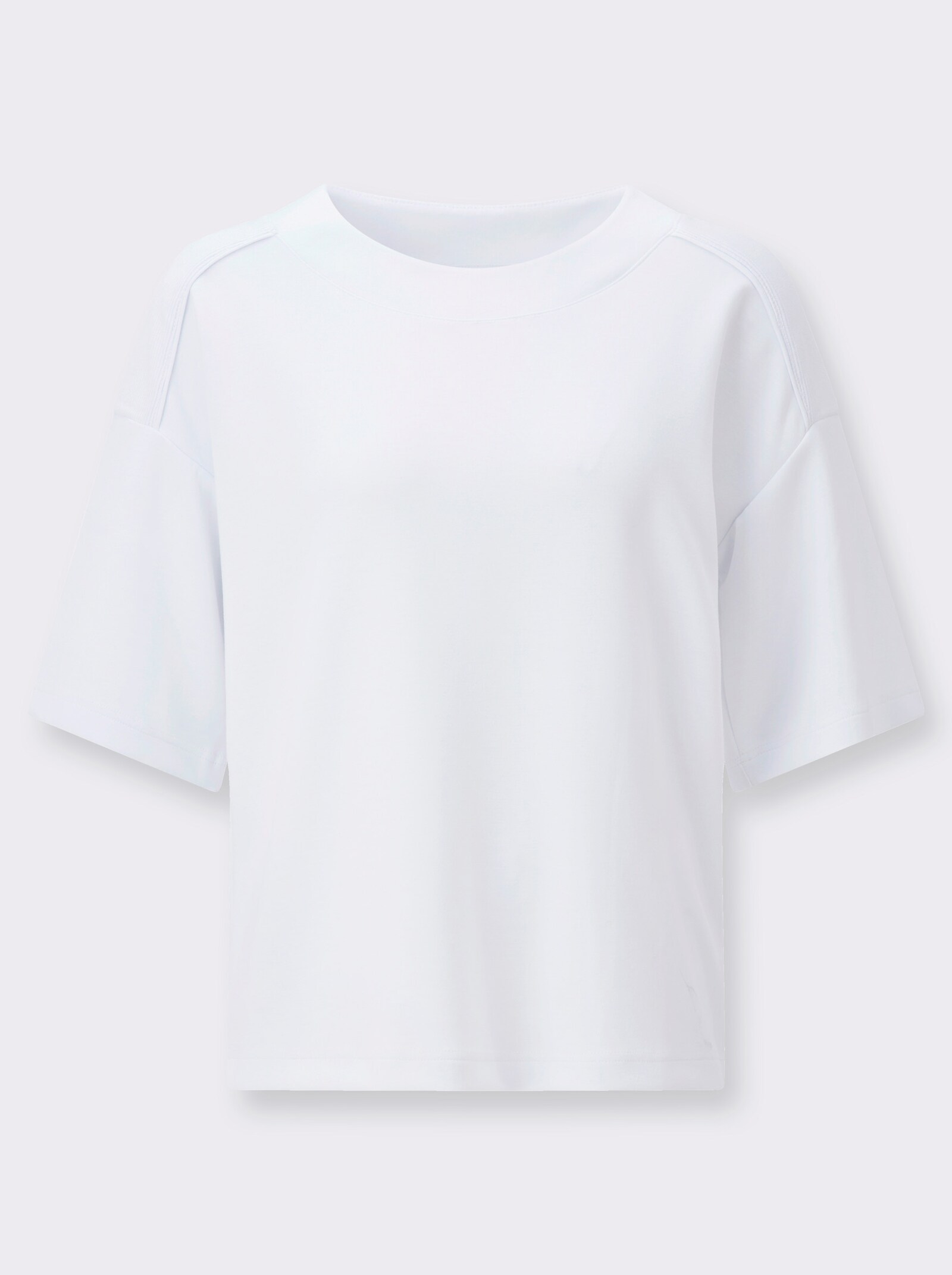 Sweatshirt mit Druck hinten - weiß-jeansblau-bedruckt