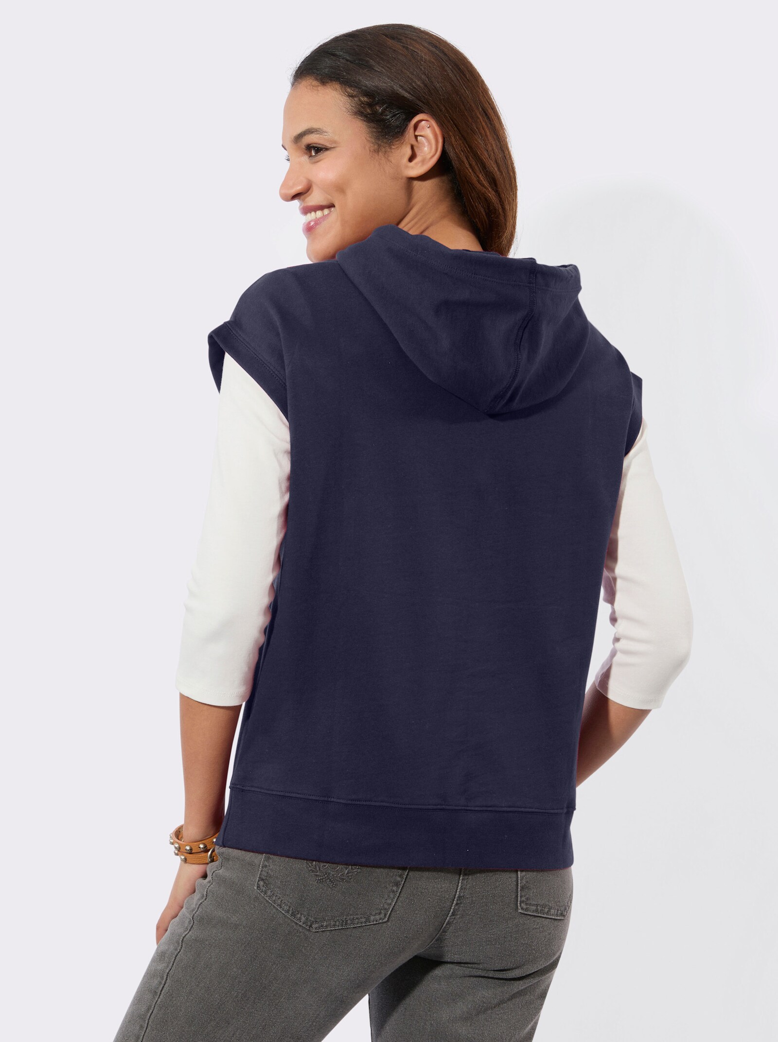 Kapuzenshirt mit Tunnelzug - marine