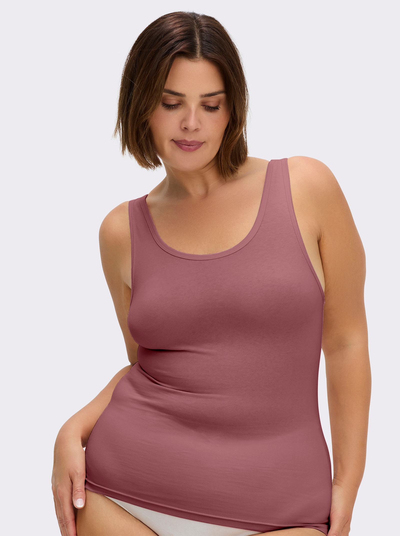 wäschepur Achseltop mit breiten Trägern - bleu + marine + bordeaux
