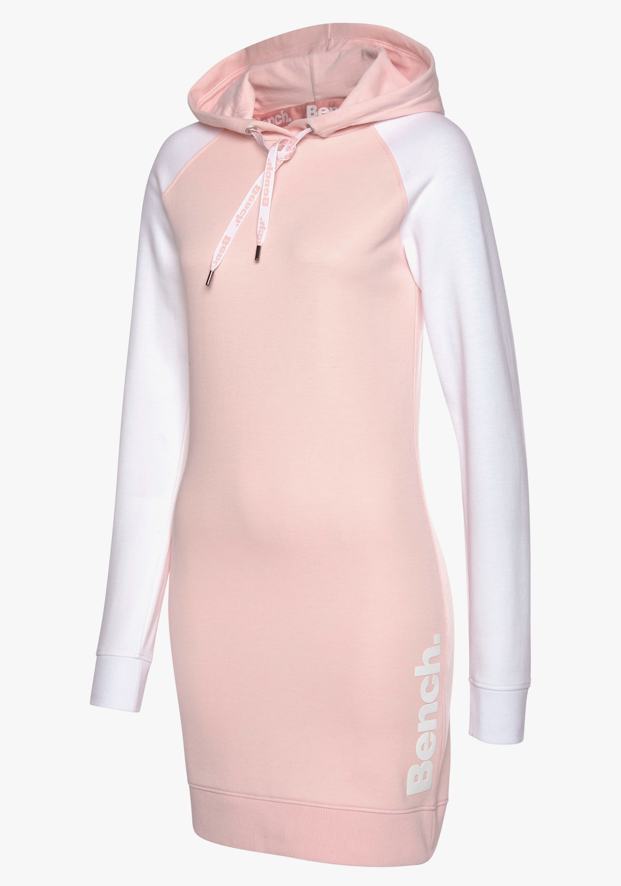 Robe en matière sweat - blanc-rose