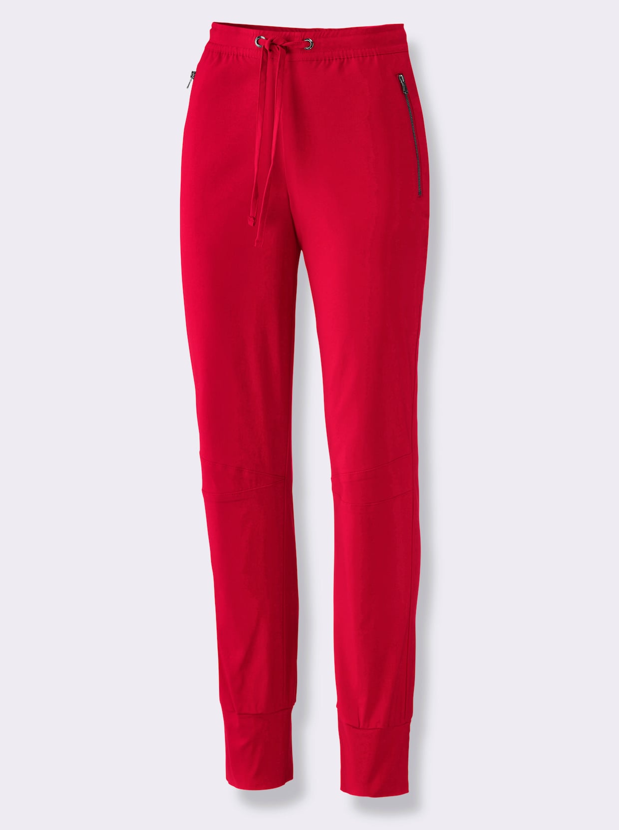 Pohodlné kalhoty - červená