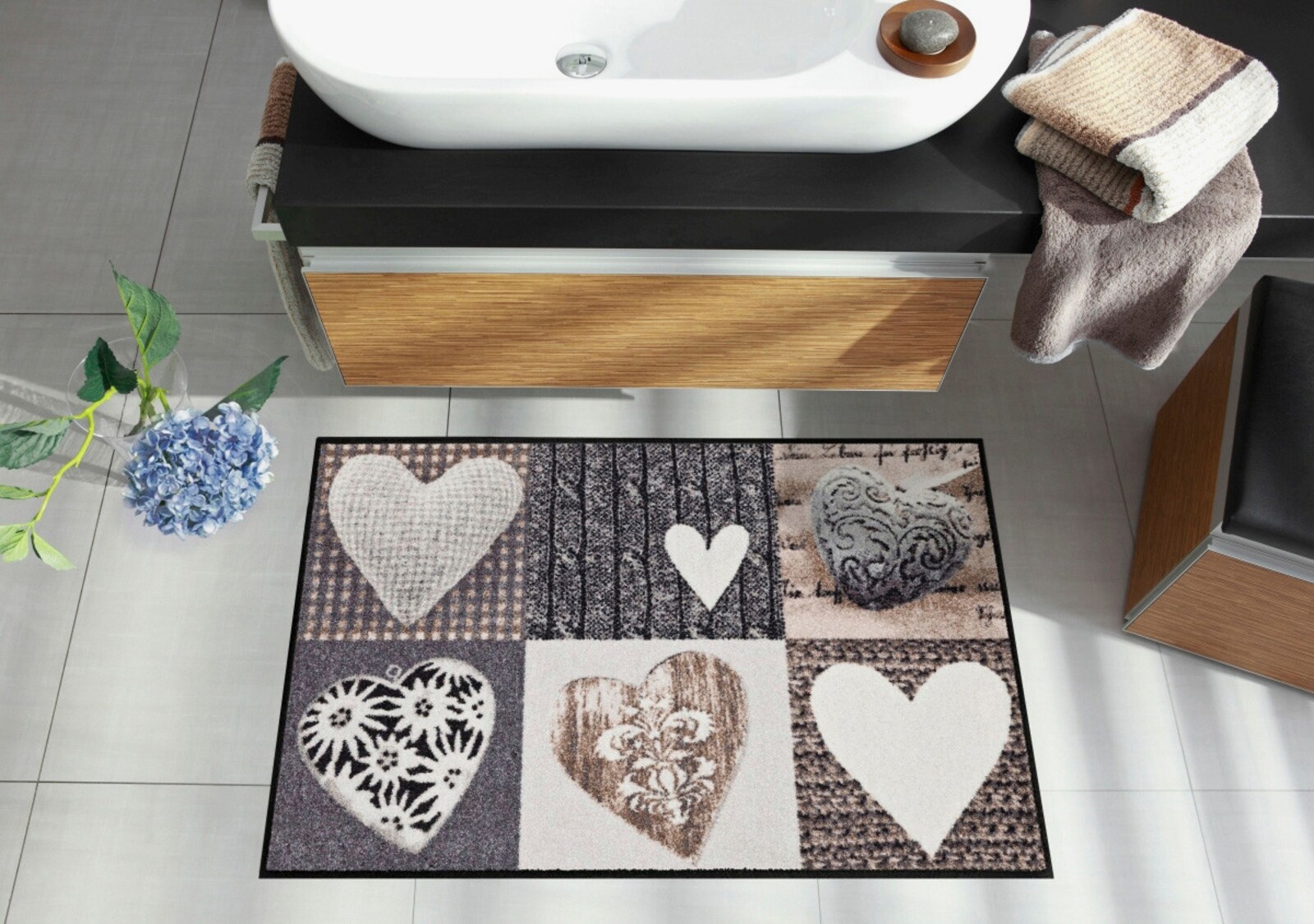 Salonloewe Fußmatte - grau-beige