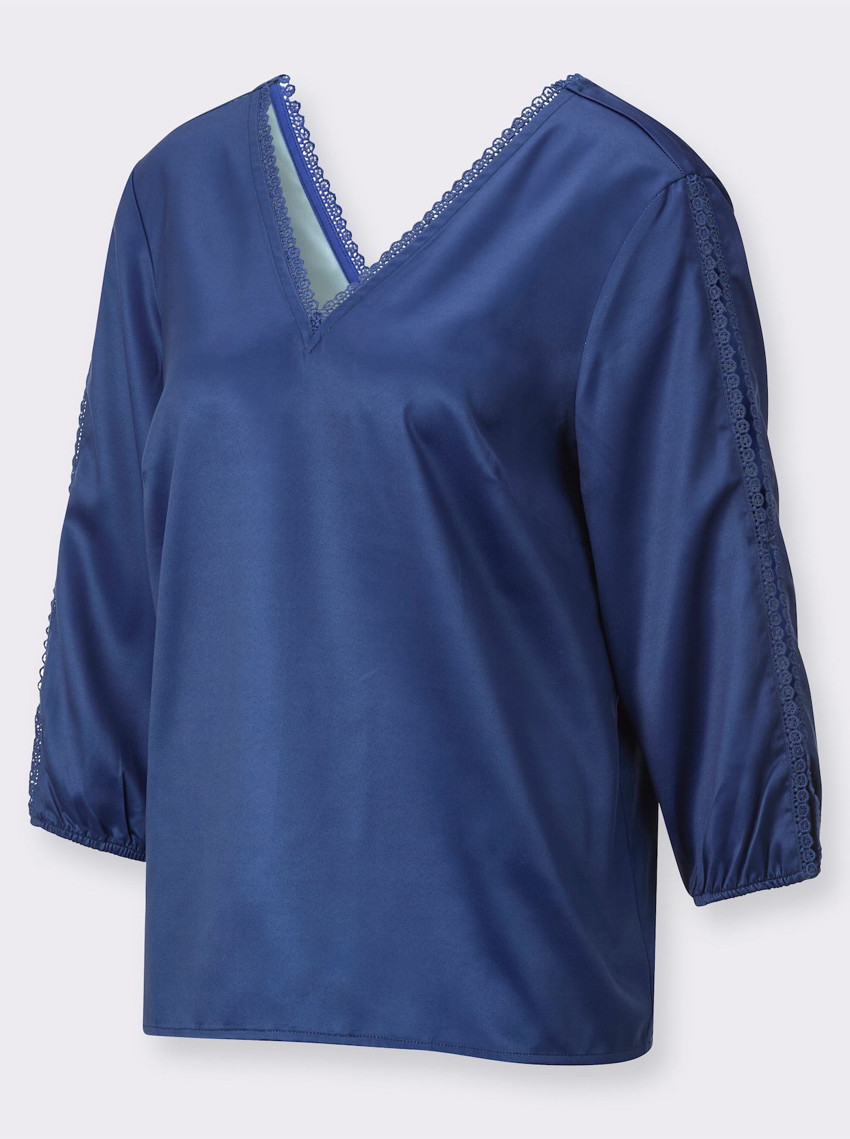 Schlupf-Bluse - royalblau