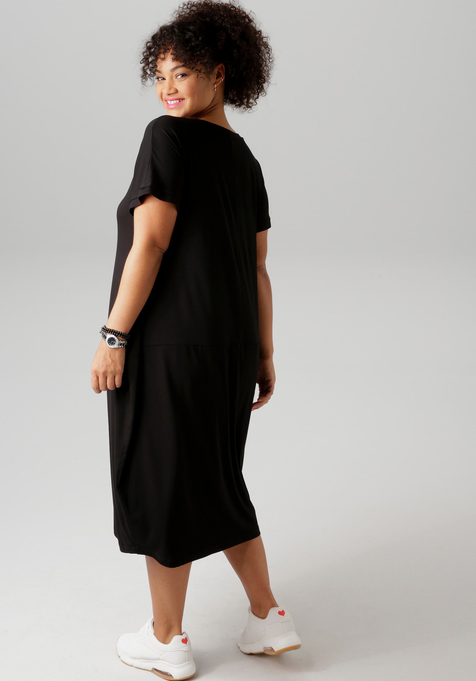 Aniston PLUS Jerseykleid - schwarz