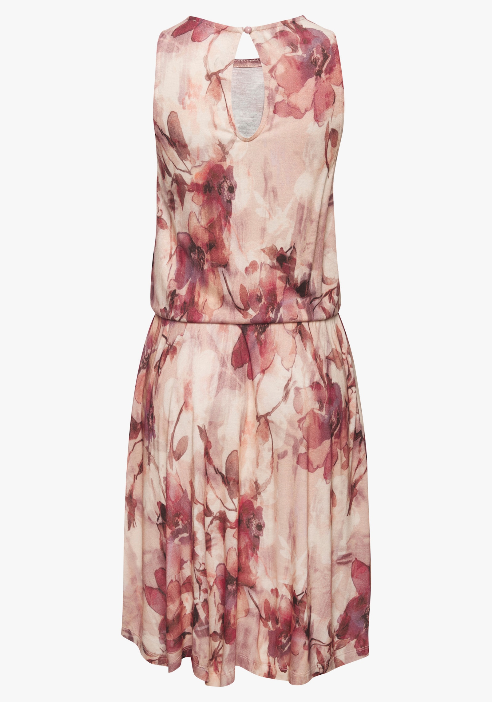 LASCANA Jerseykleid - rosé-bordeaux bedruckt
