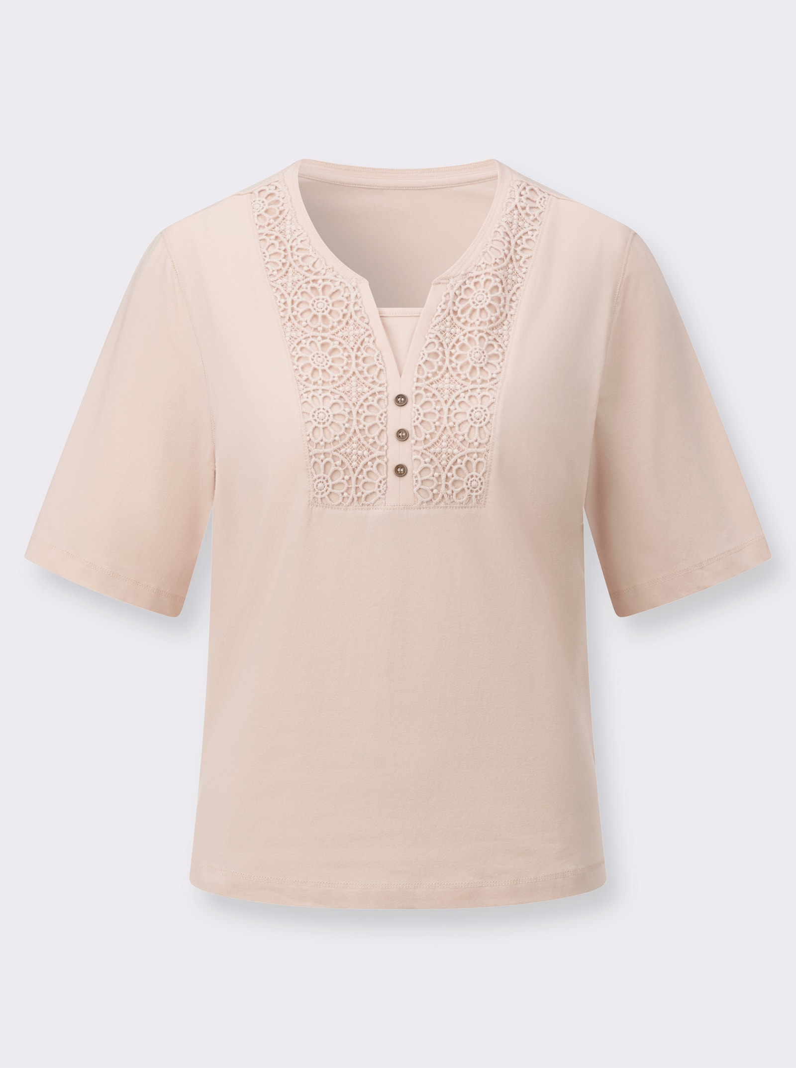 Spitzenshirt - elfenbein