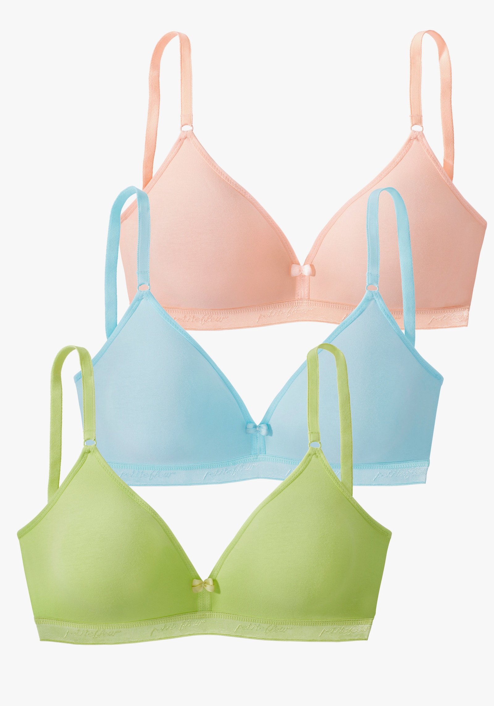 petite fleur Soutien-gorge doux - pêche + air + citron vert