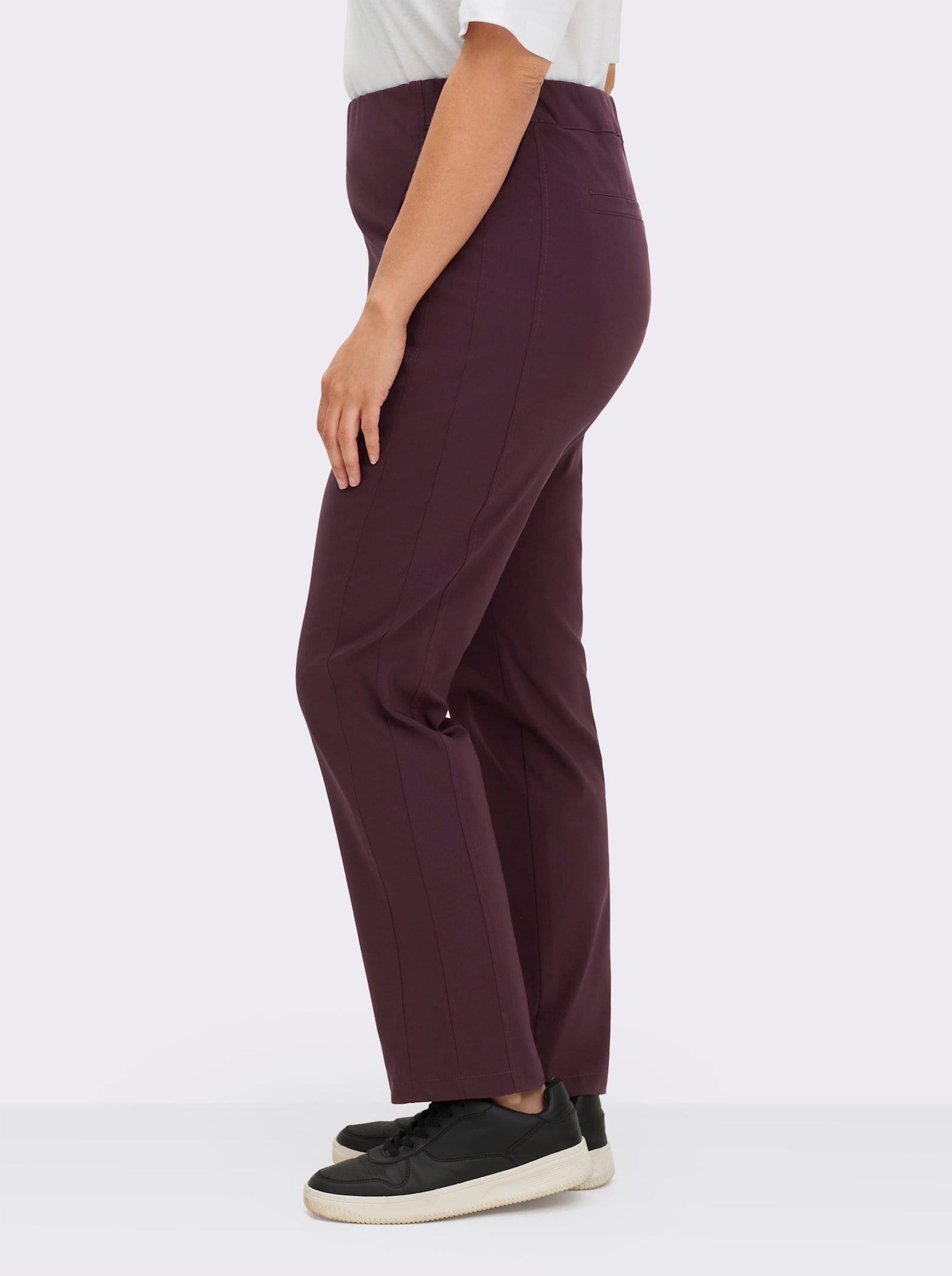 Stehmann Comfort line Hose mit Dehnbund, Viskose-Qualität - weinrot