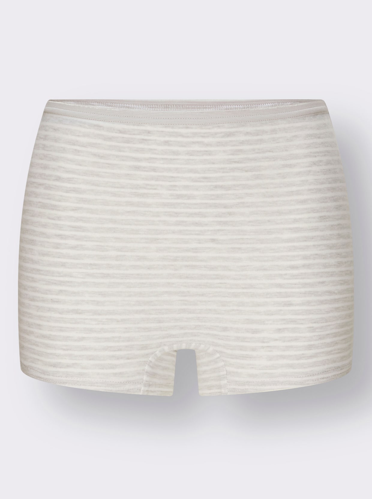 wäschepur Panty - 2x gris clair à rayures fines + 2x blanc