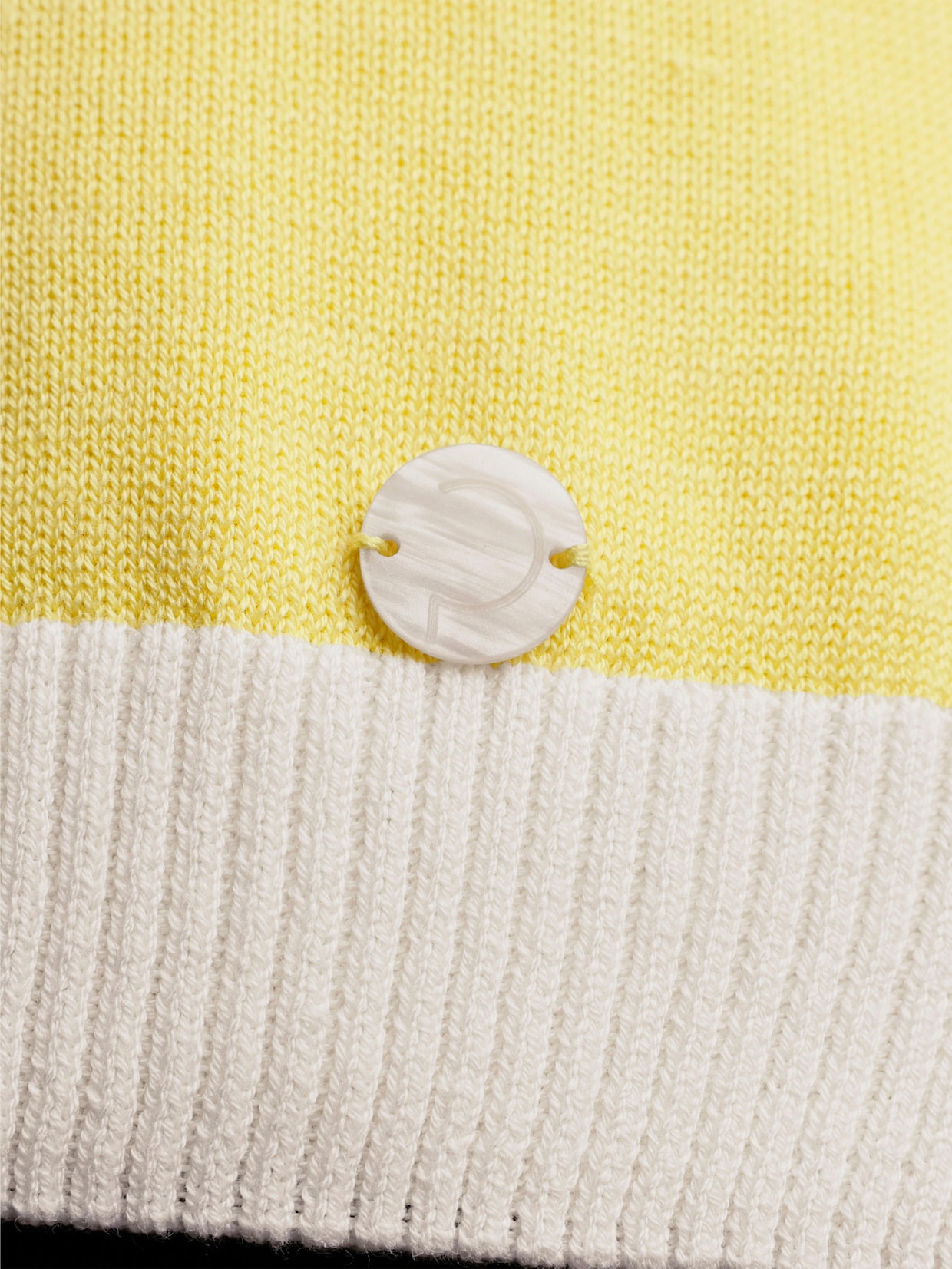 CREATION L PREMIUM 3/4 Arm-Pullover mit Seiden-Anteil - zitrone