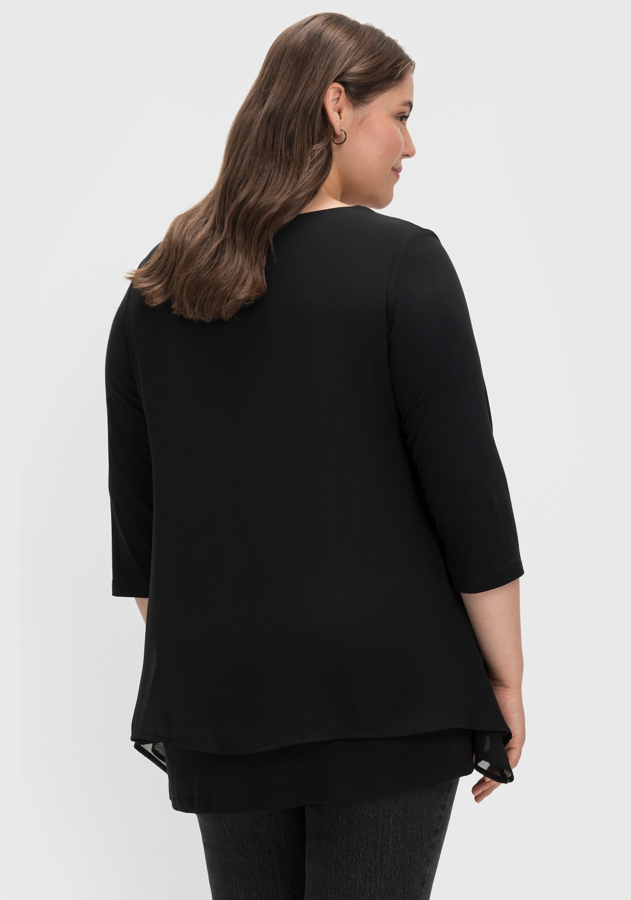 sheego Blusenshirt - schwarz