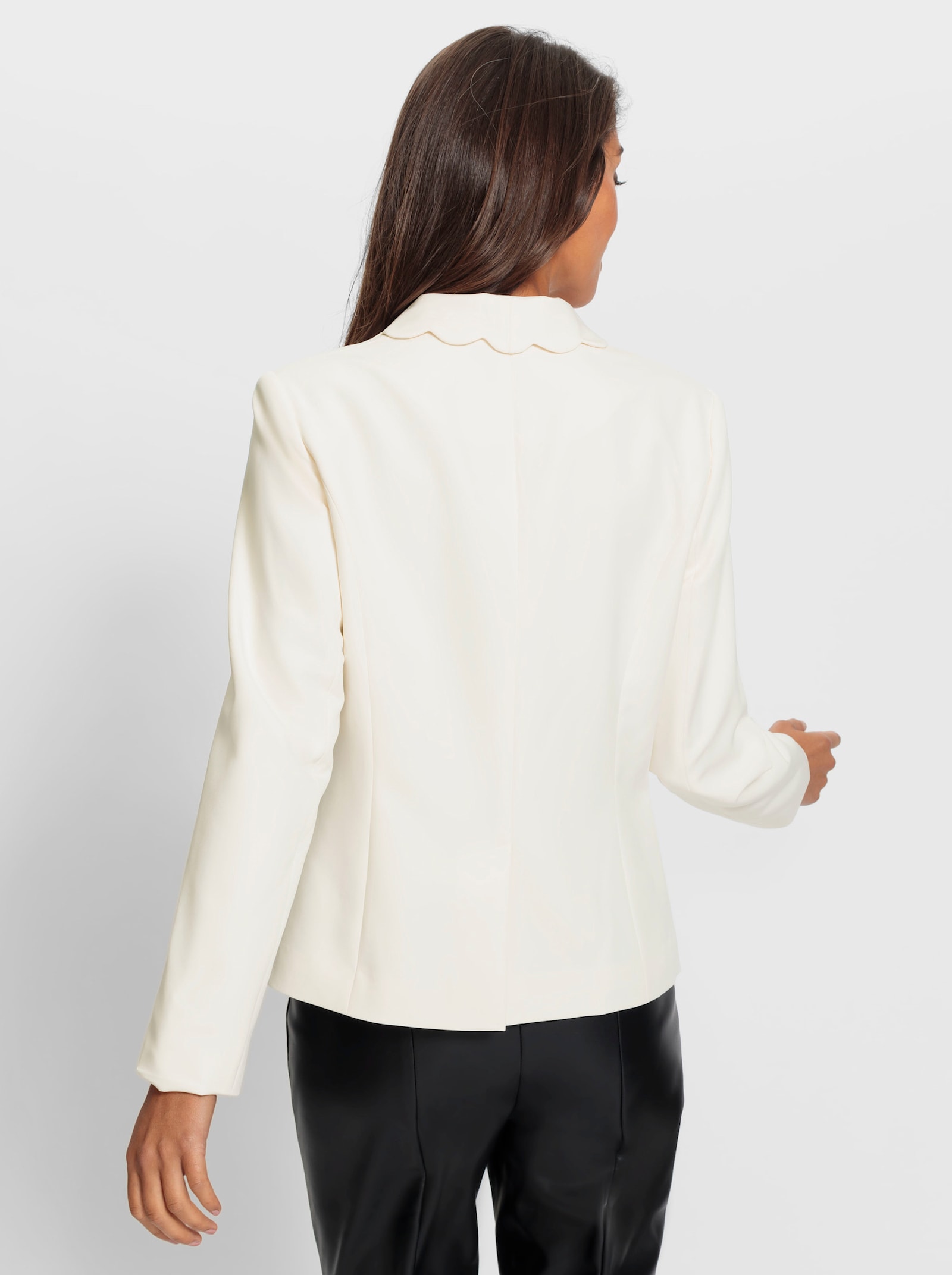 heine Blazer met rugsplit - champagne
