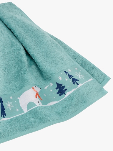 Dyckhoff Handtuch mit Eisbär-Bordüre - ozean-rauchblau