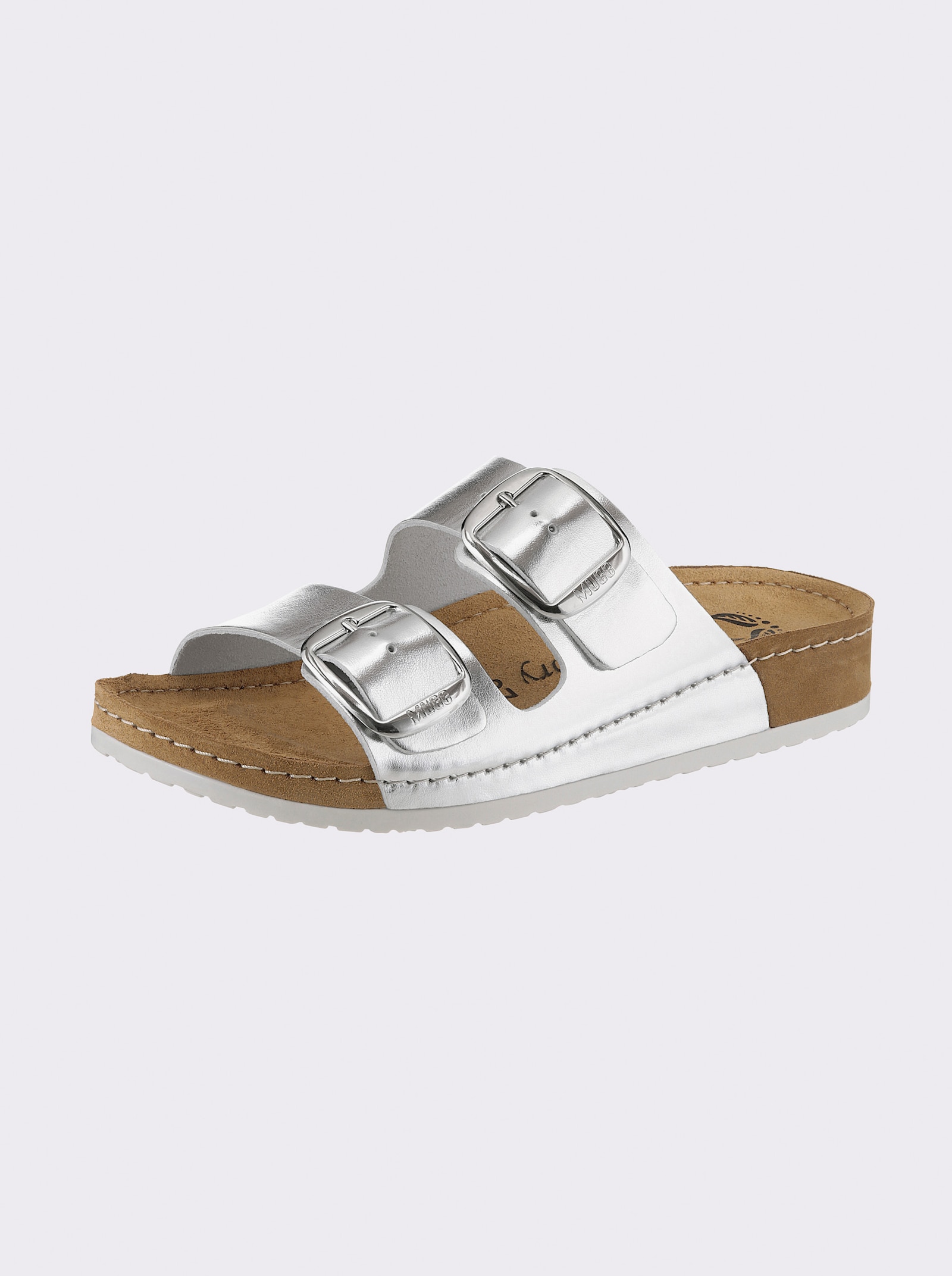 Mubb Pantolette in Metallic-Farben - silberfarben