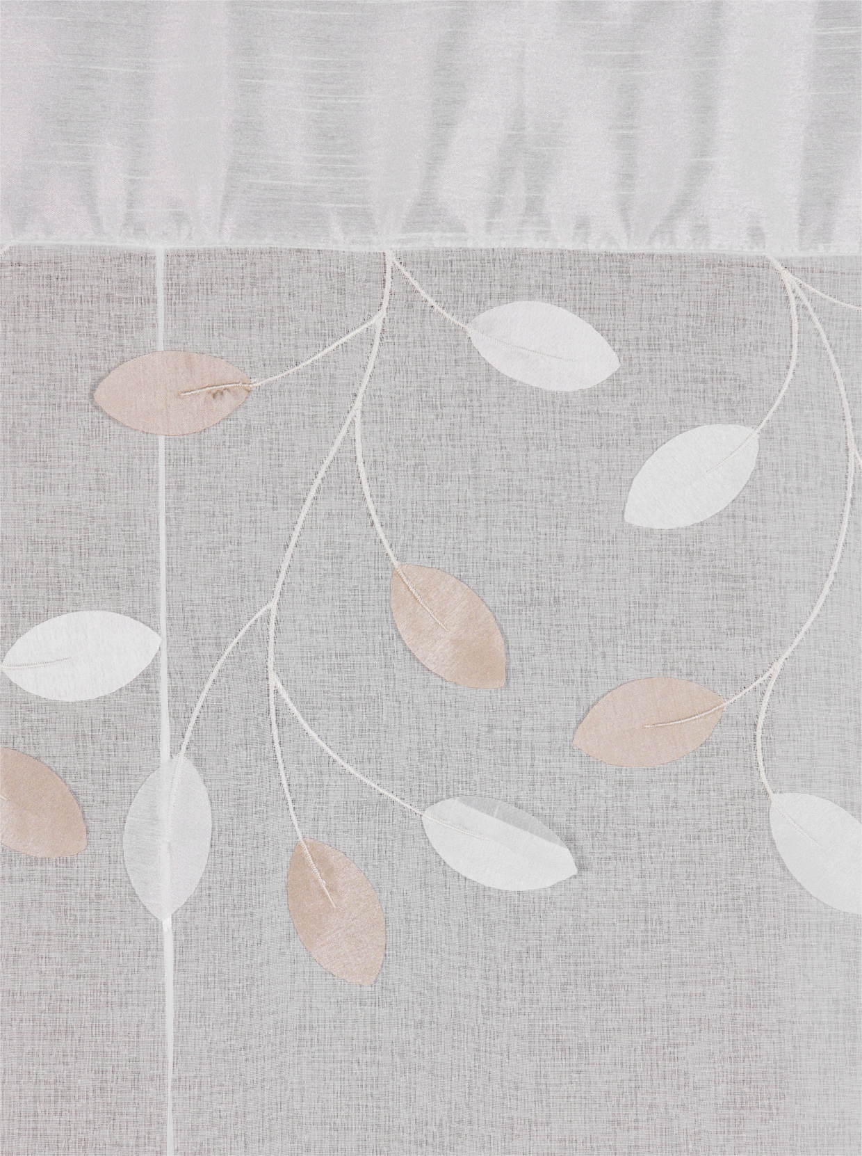heine home bandjesrolgordijn - offwhite/taupe