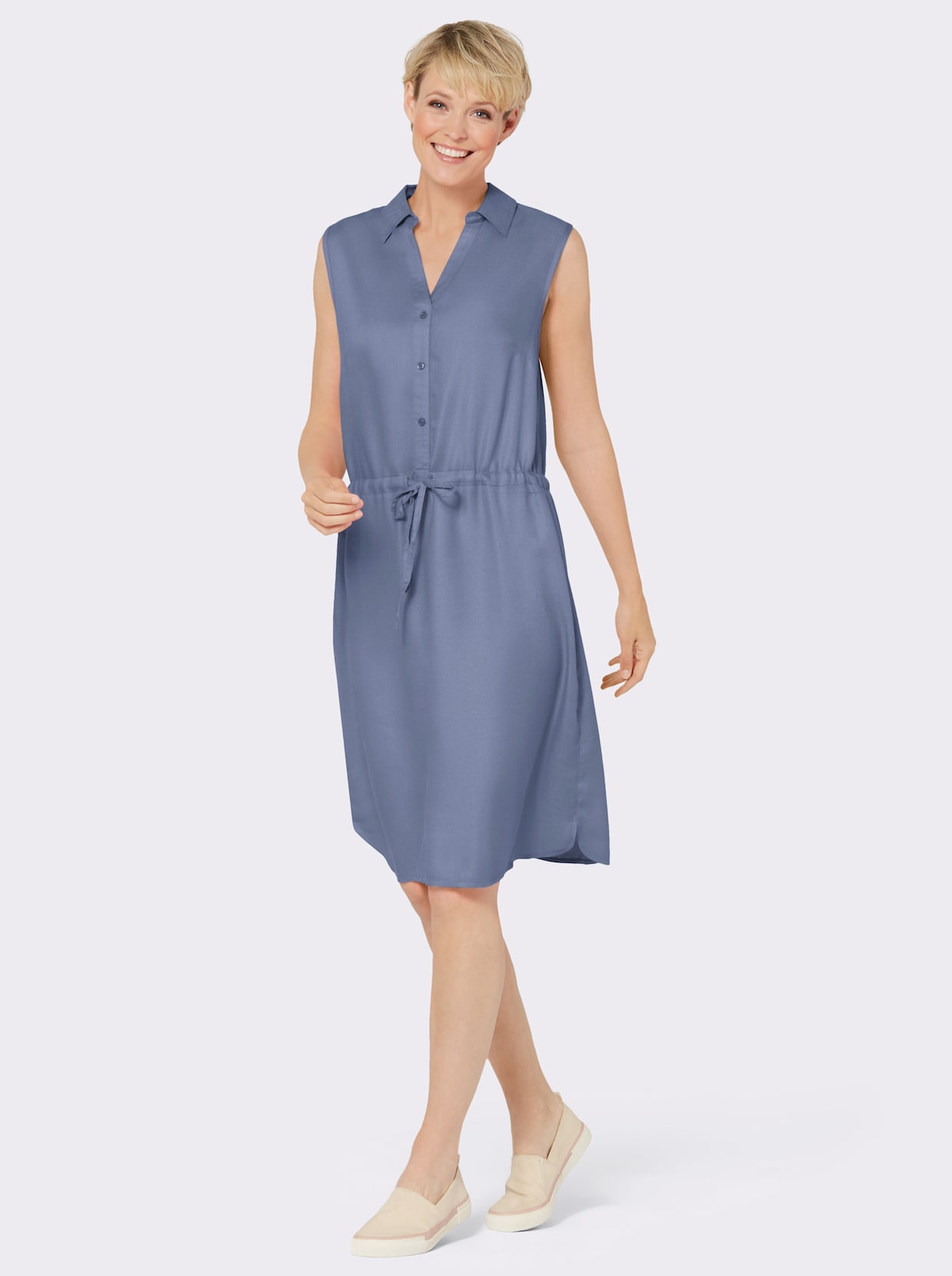 Sommerkleid - taubenblau