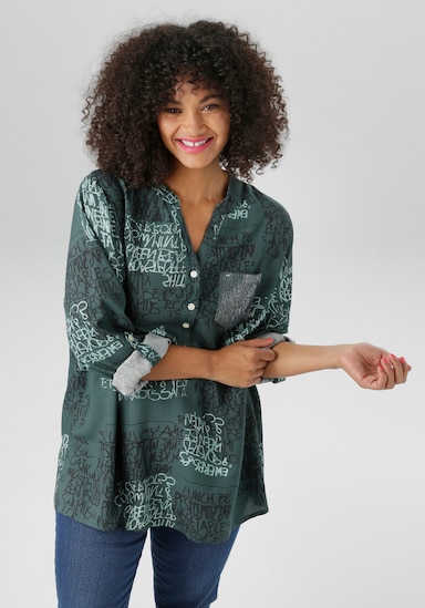 Aniston PLUS Schlupfbluse - grün