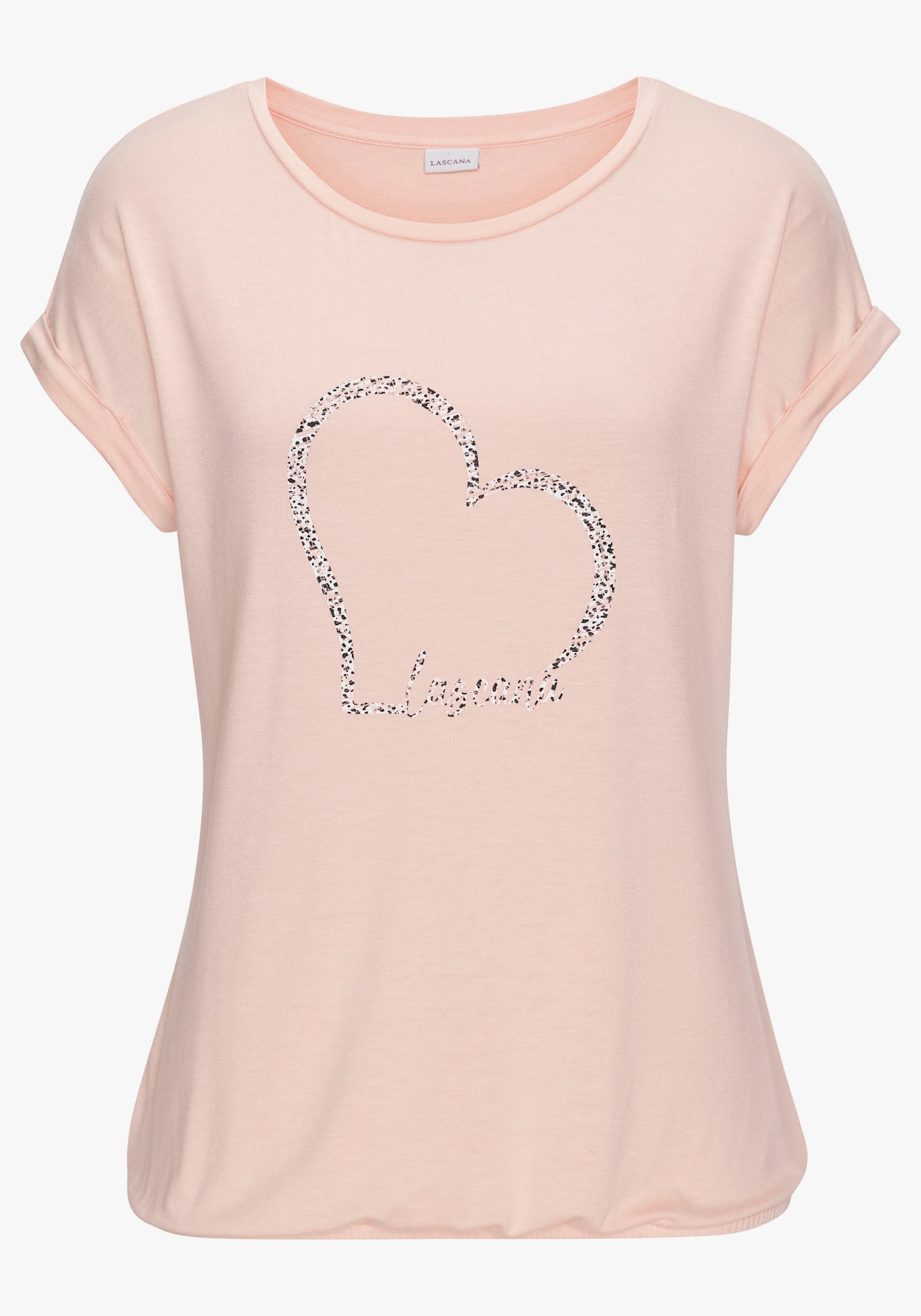 LASCANA Shirt met korte mouwen - peach
