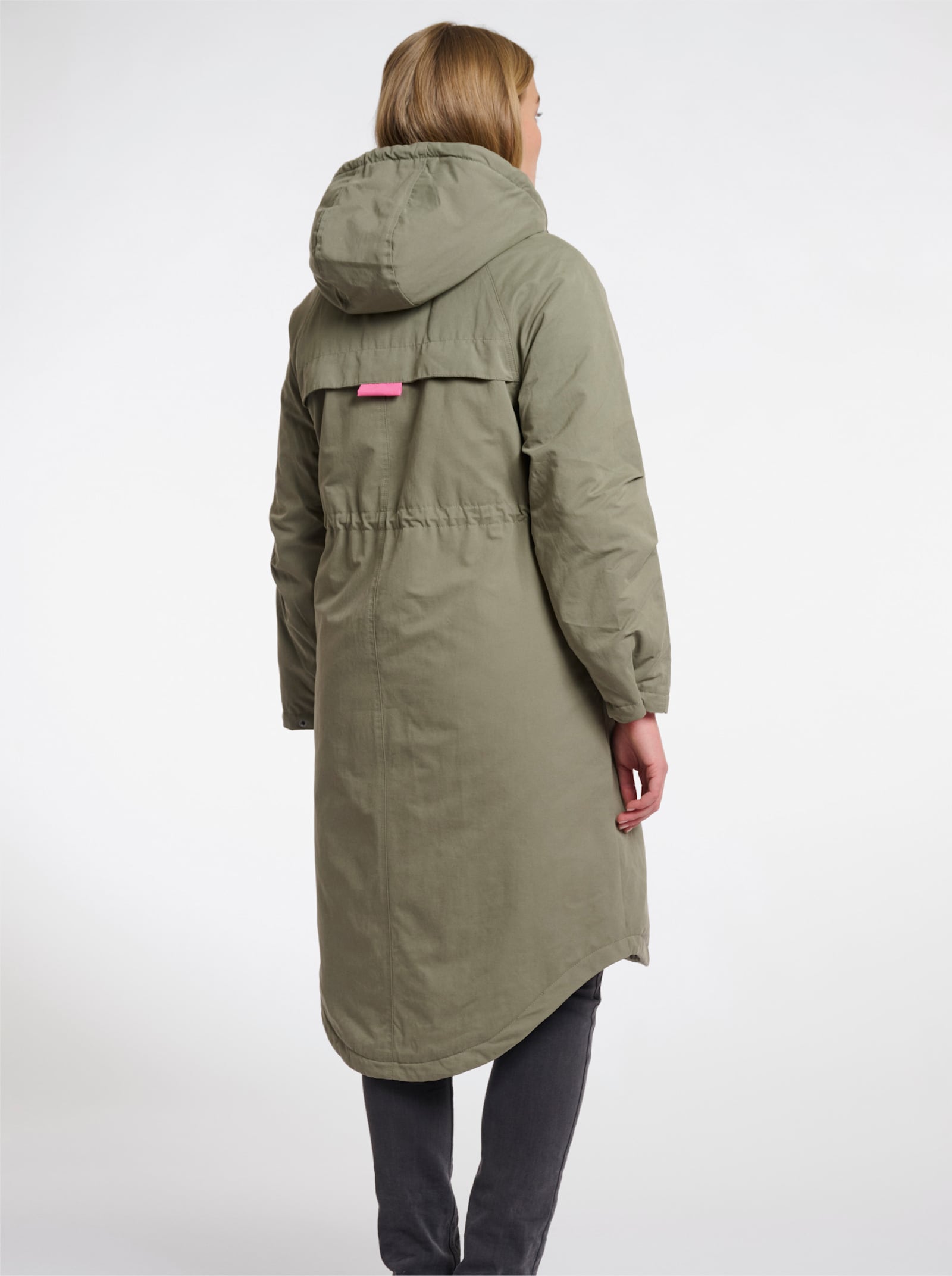 Rino & Pelle Wintermantel mit Kontrastfutter - khaki