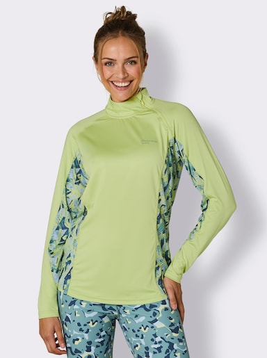 Catamaran Sports Funktionsshirt mit Einsätzen in Wabenstruktur - pistazie-gemustert