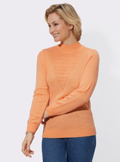 Bouclé-Pullover - apricot