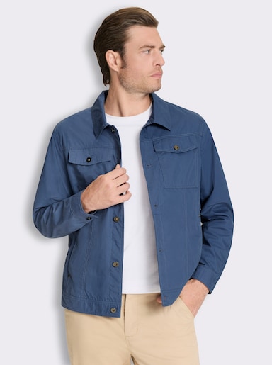 Marco Donati Jacke mit Metall-Knöpfen - jeansblau