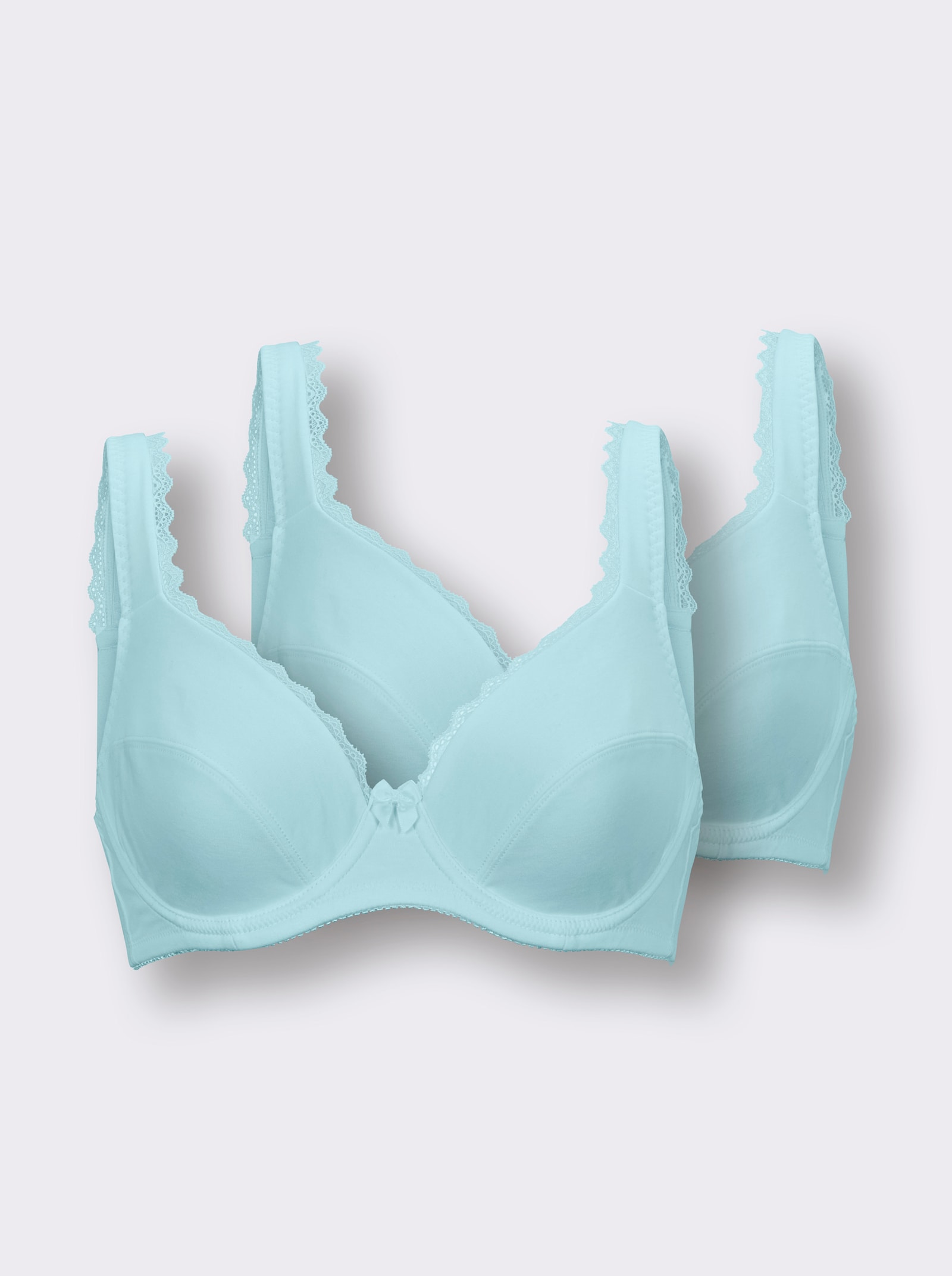 wäschepur Entlastungs-BH mit Bügel und Bogenspitze - mint