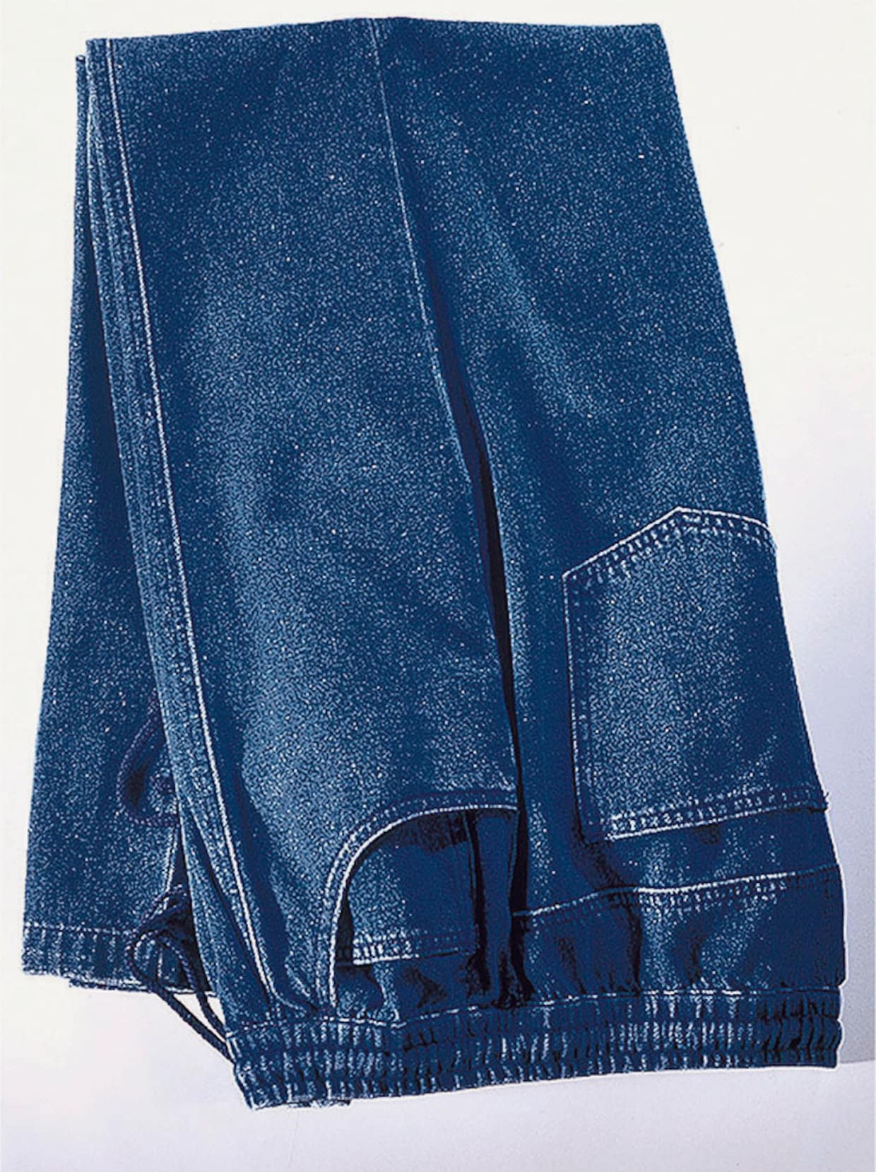 Jeans med resår - blue-stone-washed