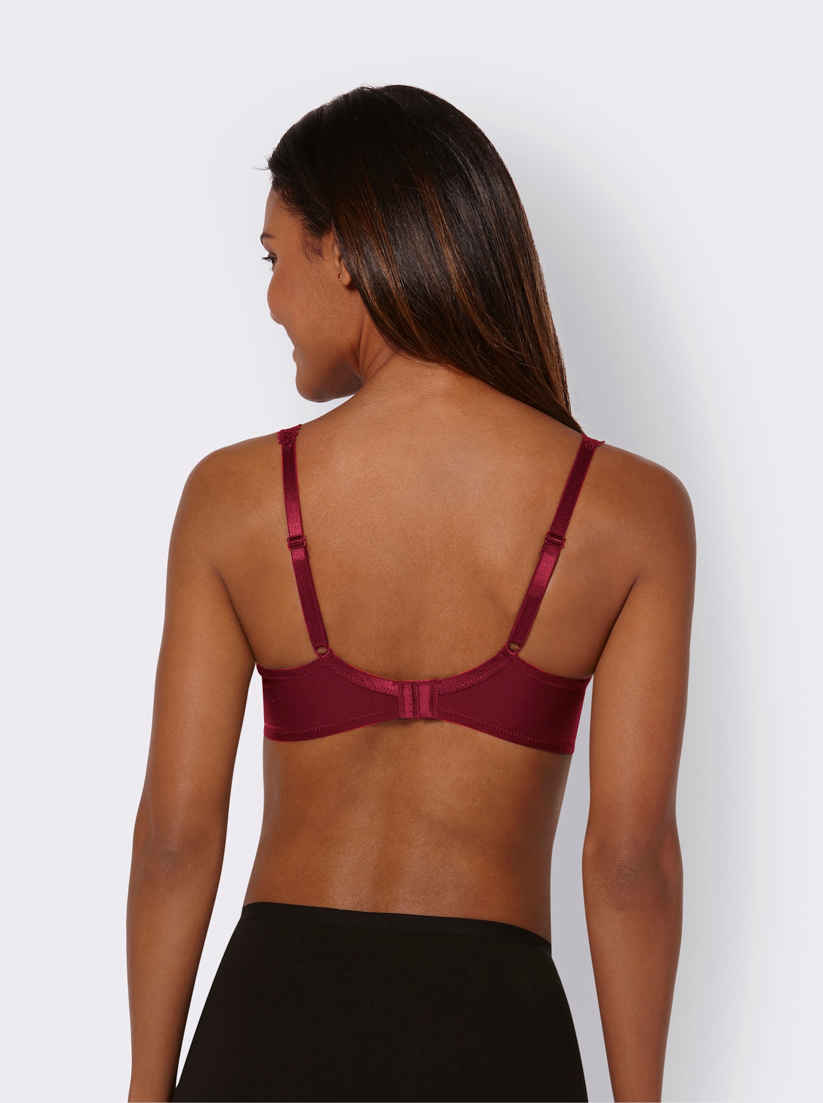 Viania T-Shirt-BH mit Bügel , aus Spacer-Material - dunkelrot