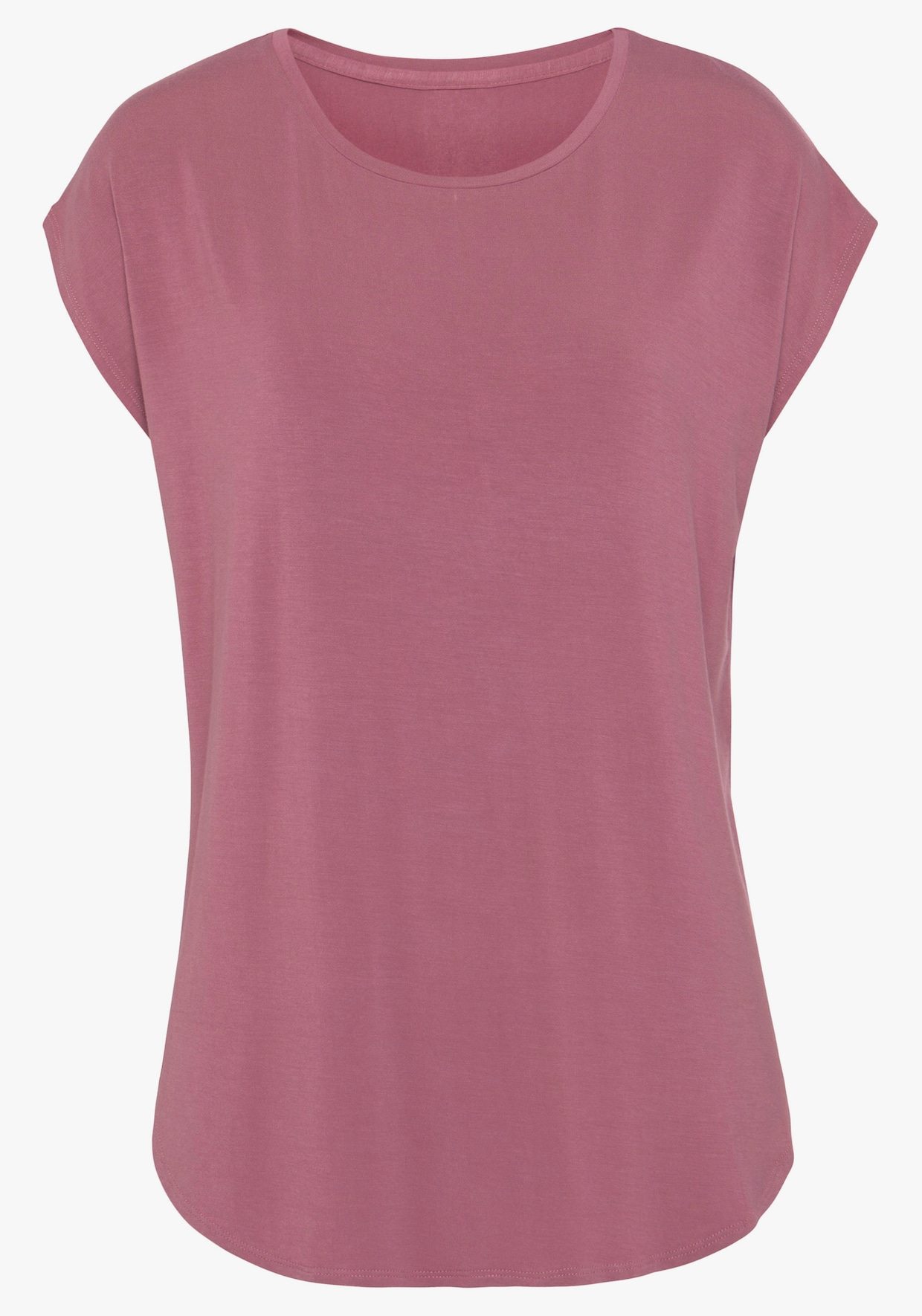LASCANA Lang shirt - bessenrood, zwart