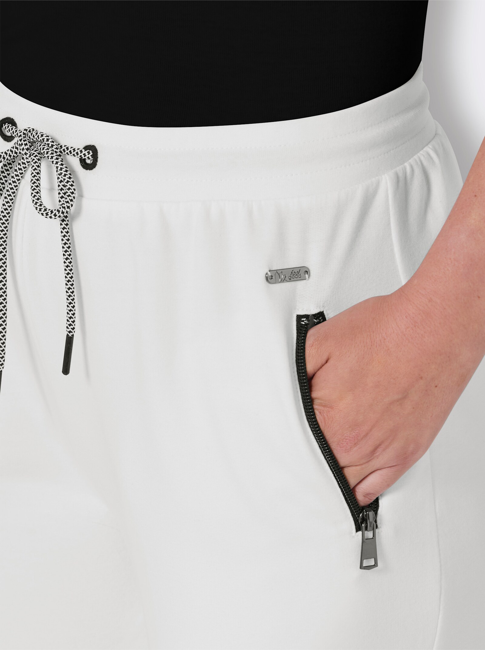 feel good Hose - ecru-schwarz