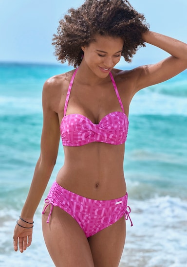 Elbsand haut de bikini bandeau à armatures - fuchsia