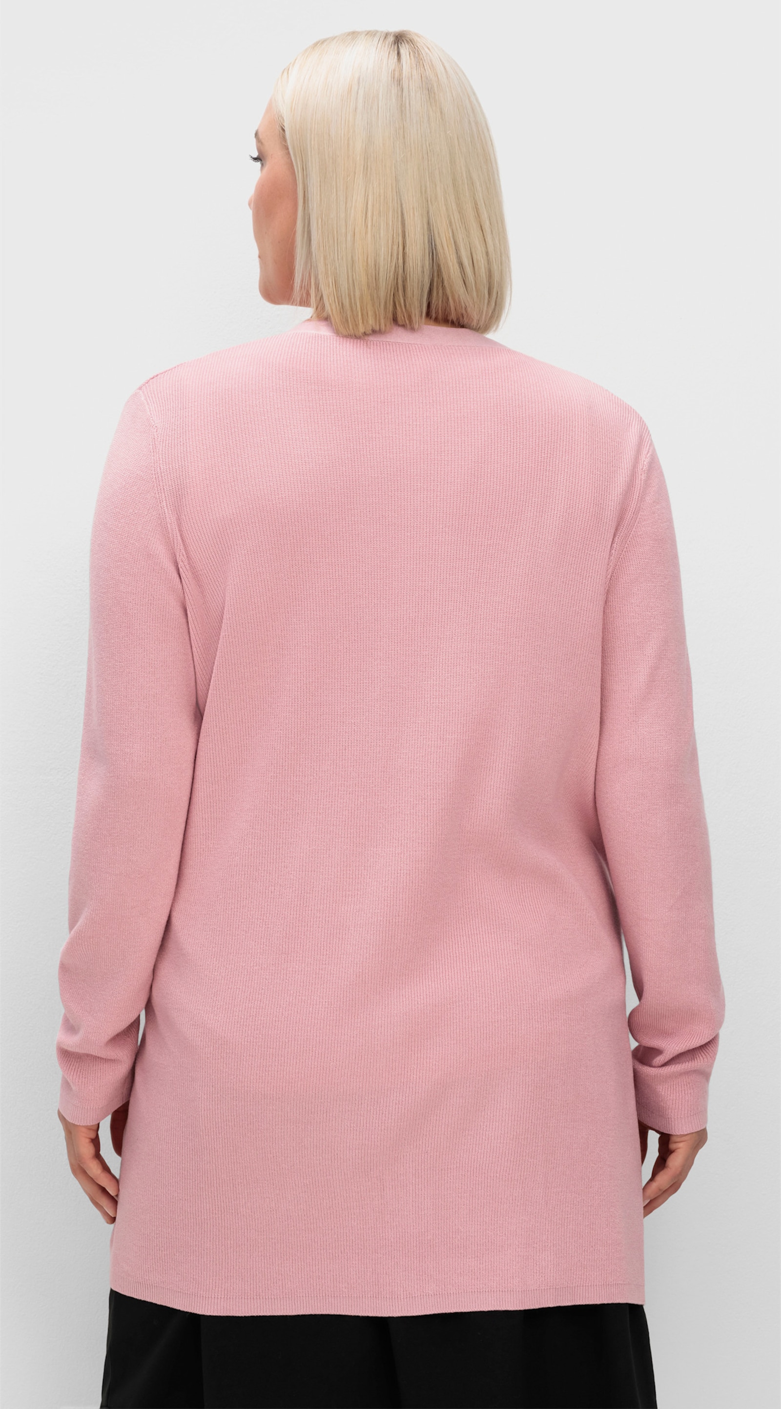 Longstrickjacke in Viskose-Qualität - hortensie