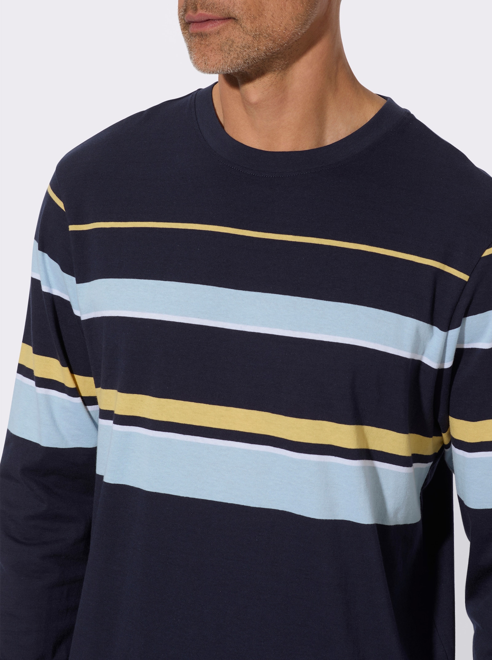 Schlafanzug mit Streifen-Muster - marine