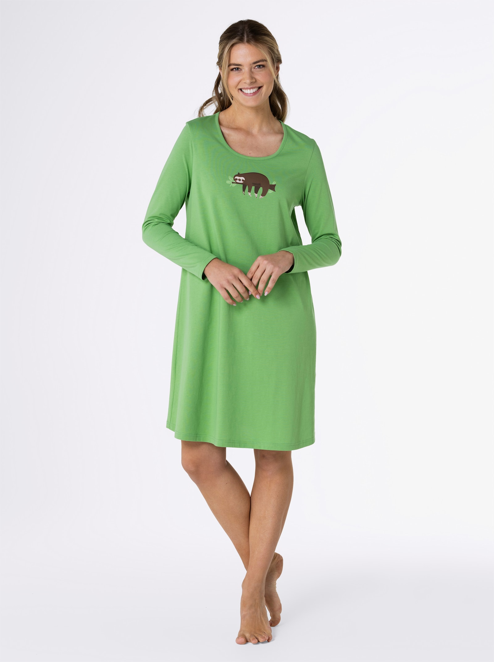 wäschepur Sleepshirts - ecru + apfel