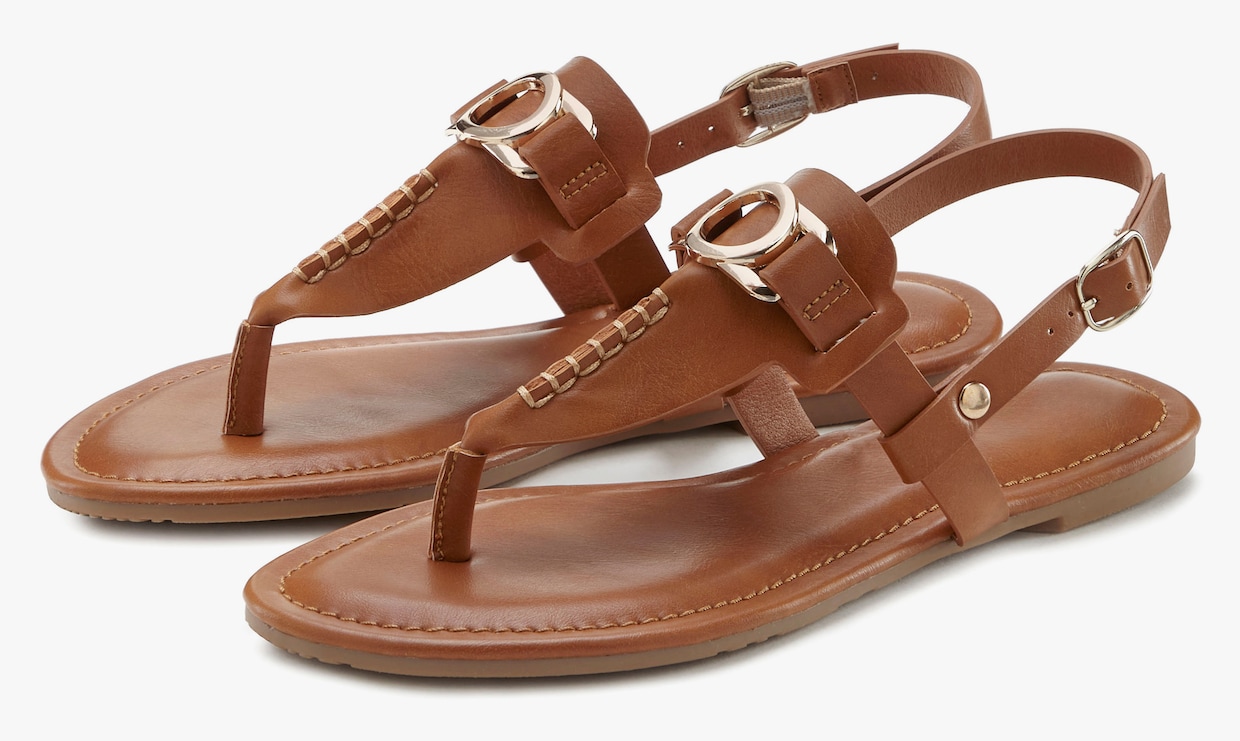 Vivance Teenslipper - camelkleuren