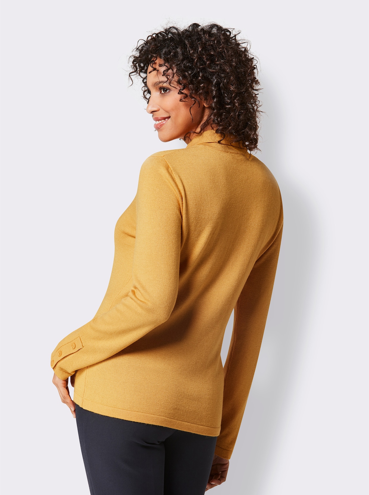 CREATION L PREMIUM Pull en viscose et laine vierge - ocre