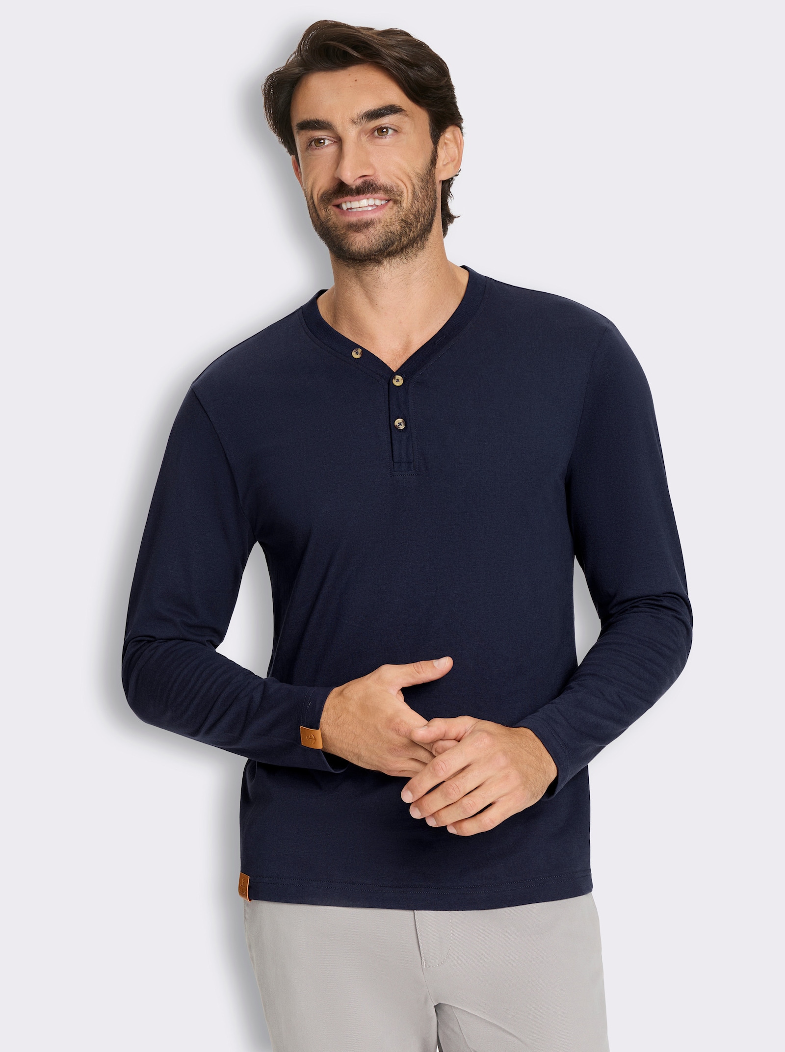 Langarmshirt im Doppelpack - marine + jade