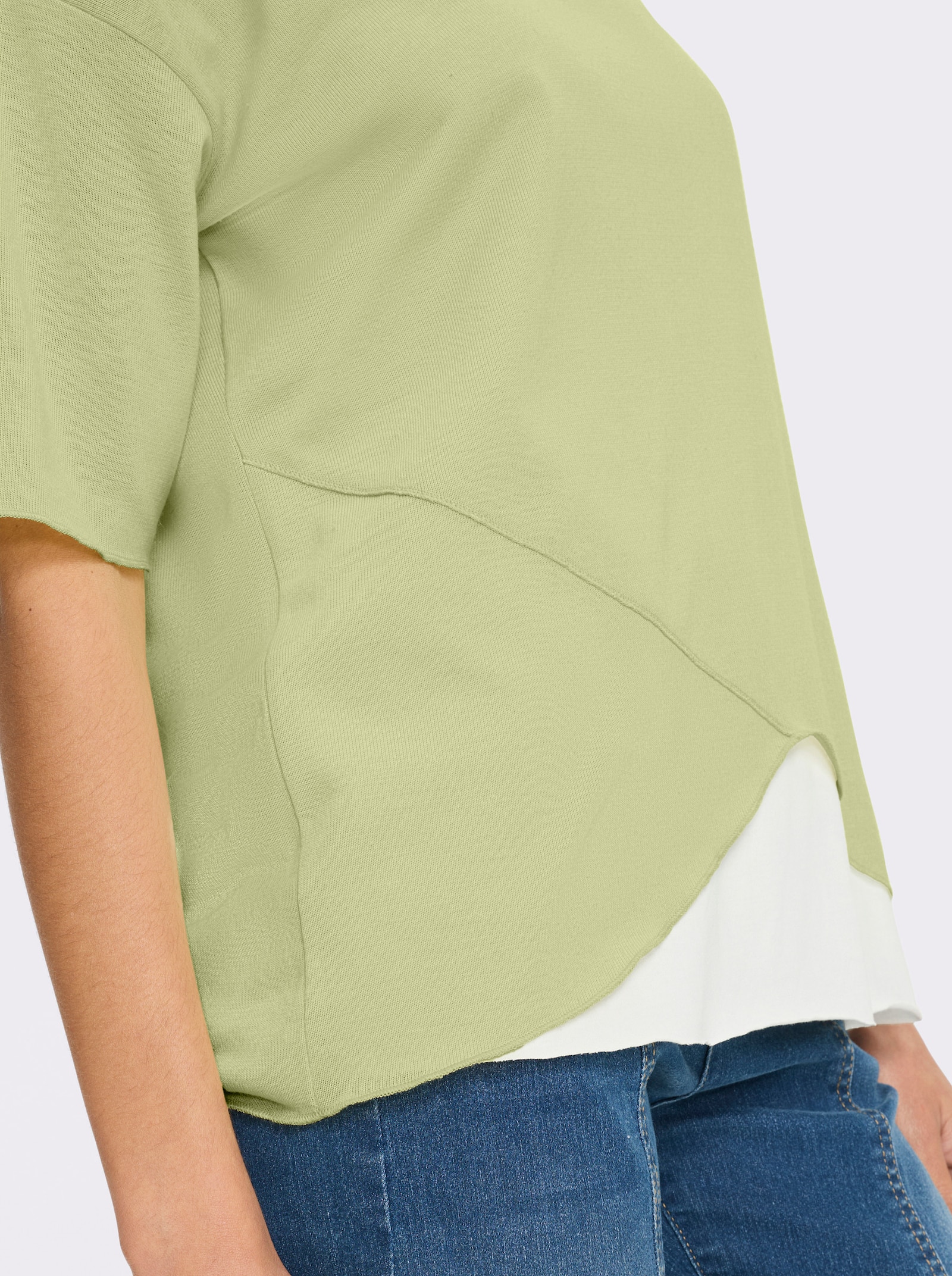 heine 2-in-1-shirt in oversized snit - pistache