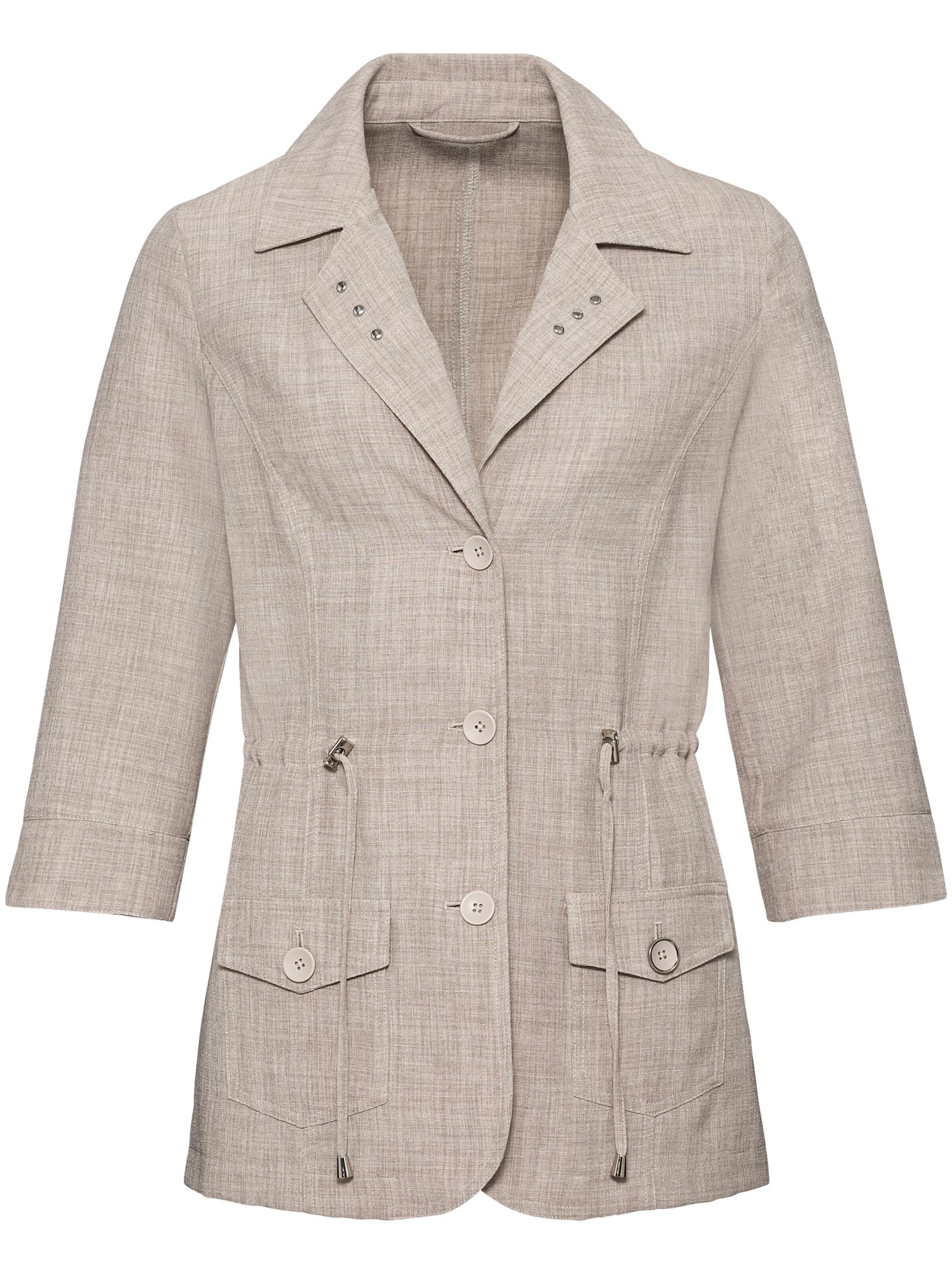 Blusenblazer - beige-meliert