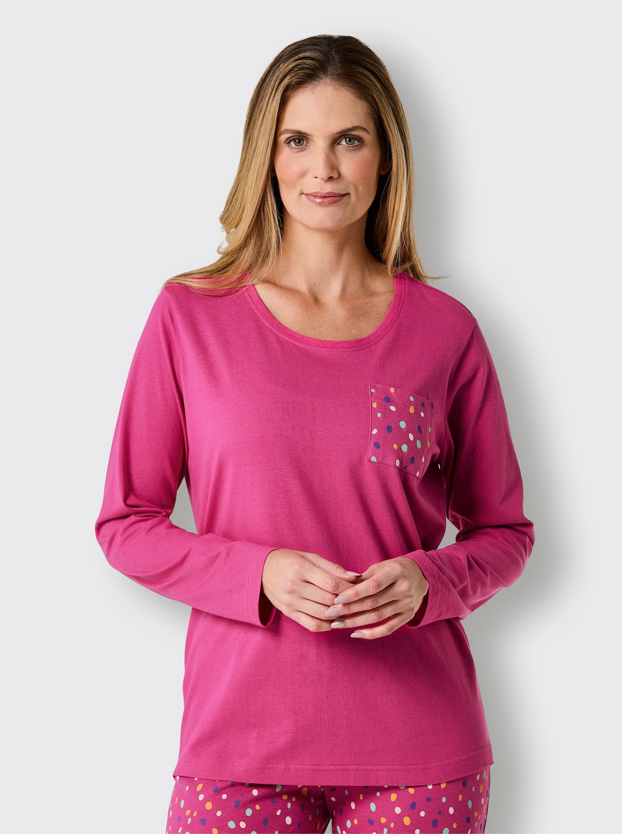 wäschepur Pyjama-Shirt - fuchsia