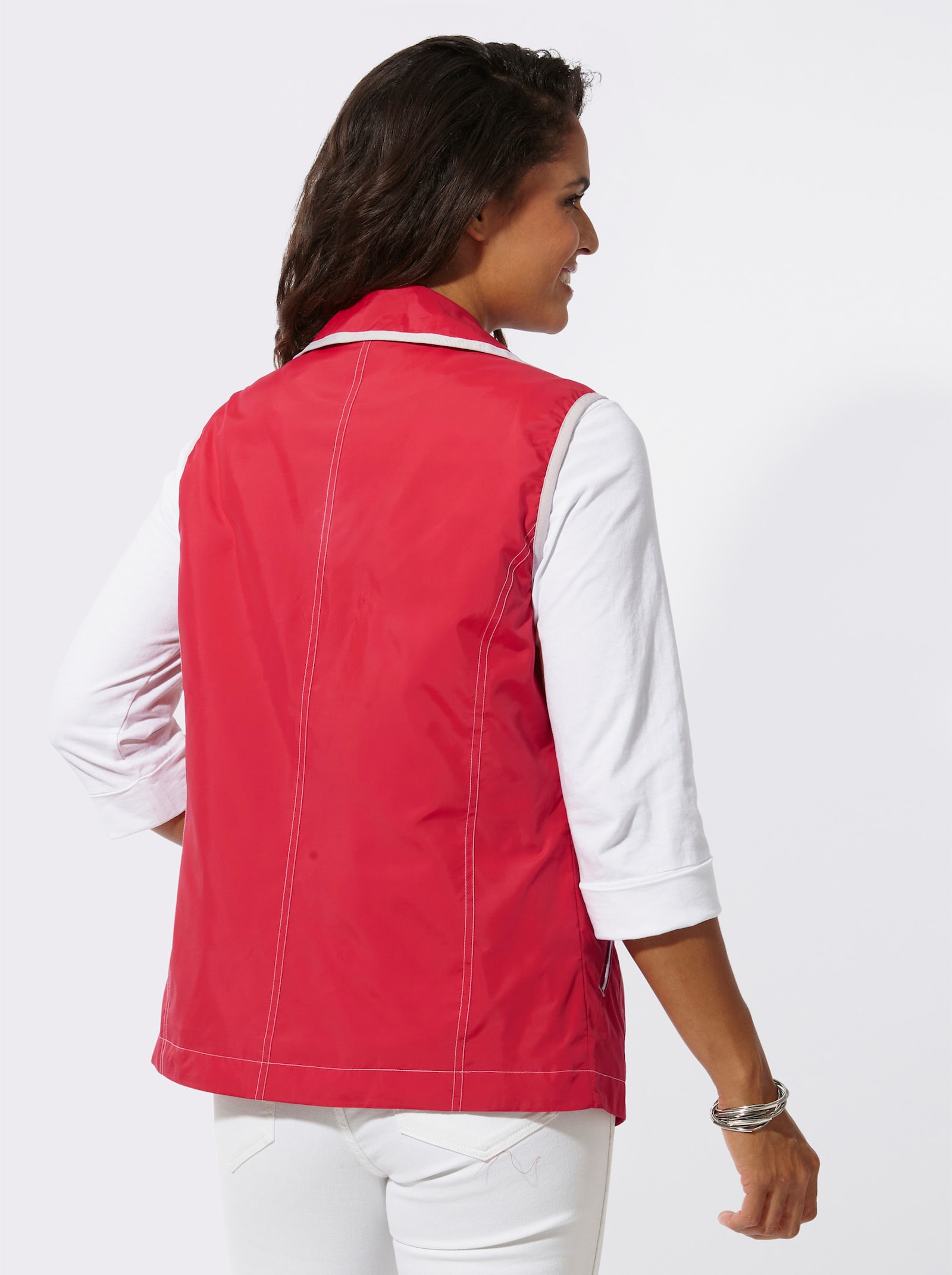 Weste mit Reißverschluss-Taschen - erdbeere