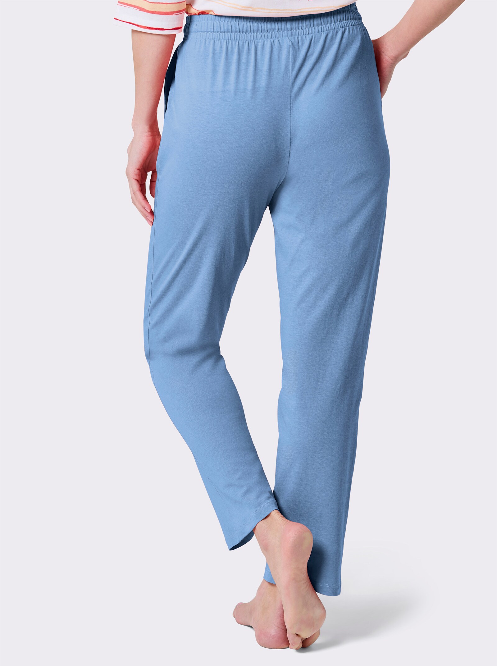 wäschepur Schlafanzughose mit 2 Taschen - himmelblau