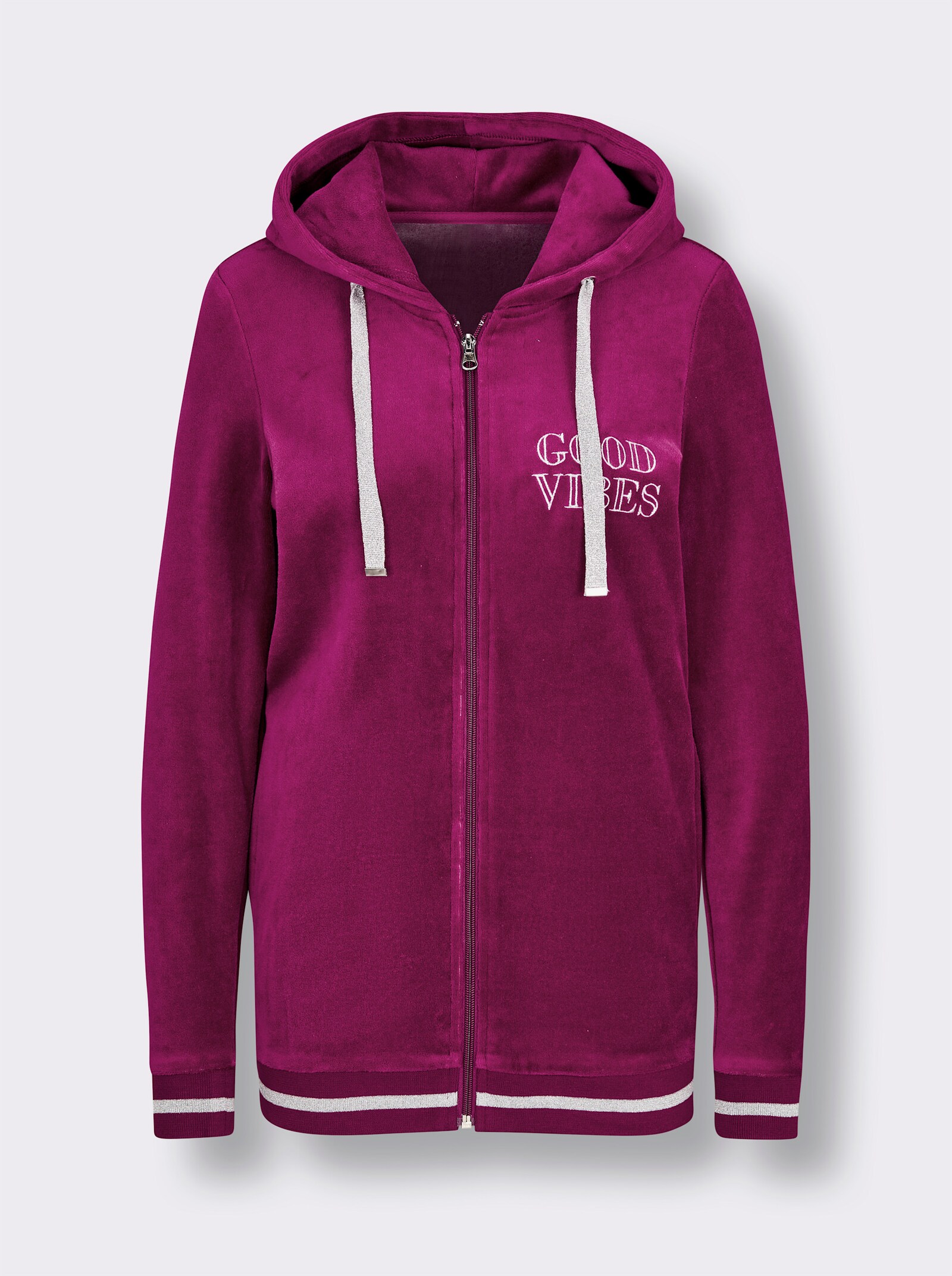 feel good Nickijacke mit Glitzer-Details - malve