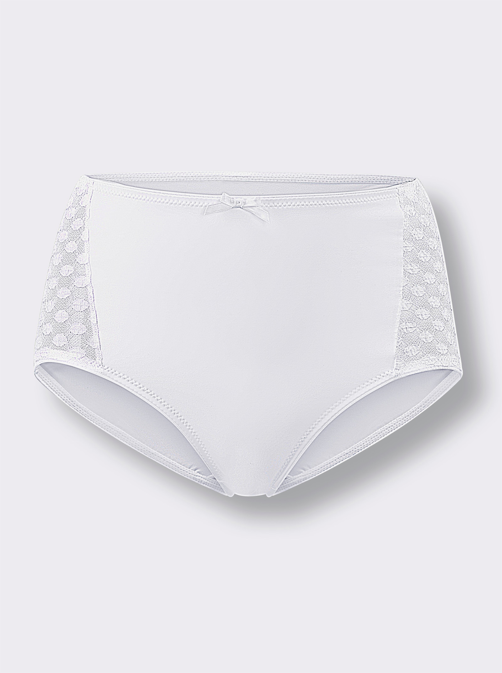 wäschepur Taillenslip mit Strukturspitze - weiß