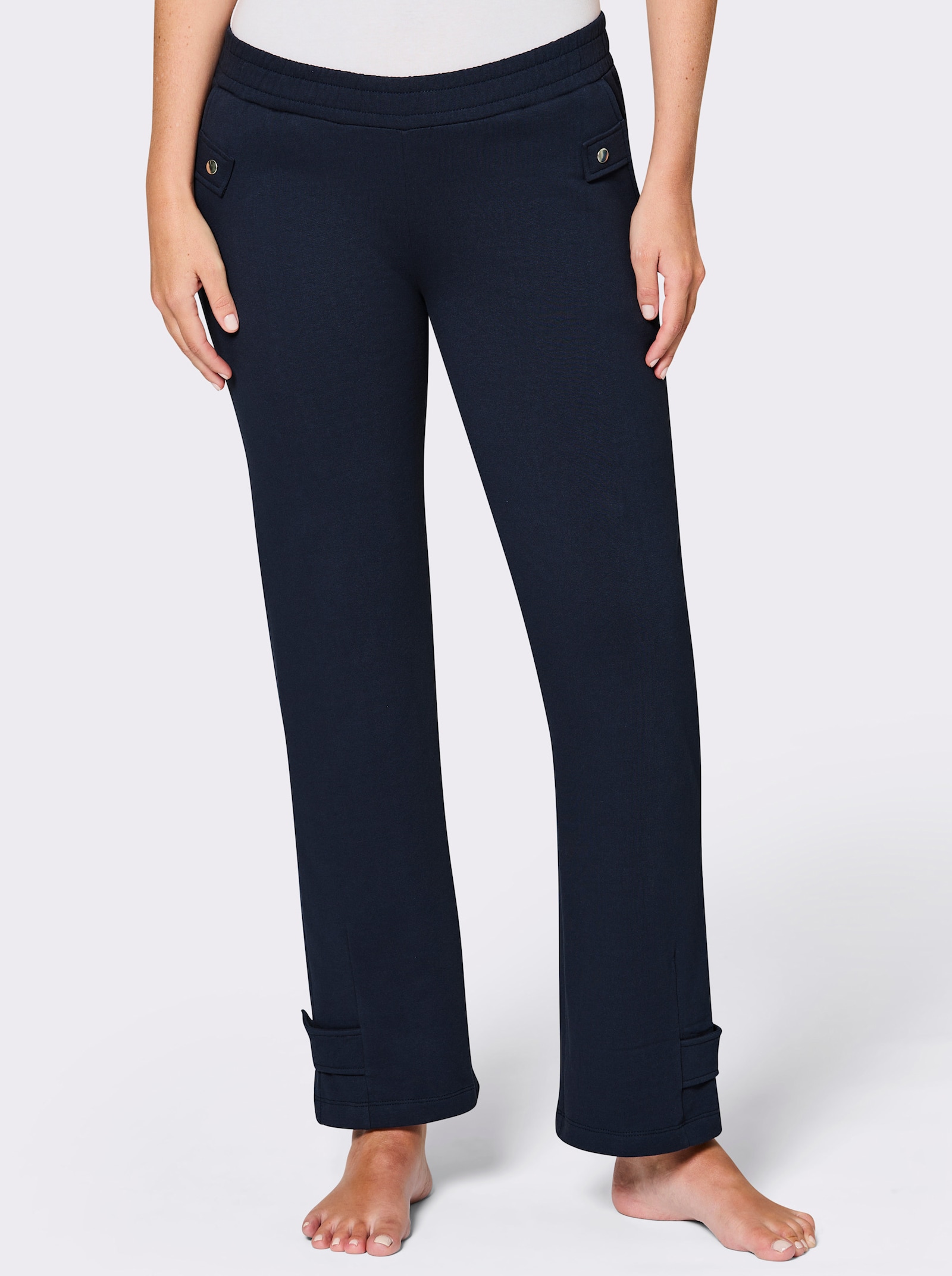 feel good Dehnbund-Hose mit weitenverstellbarem Bein - marine