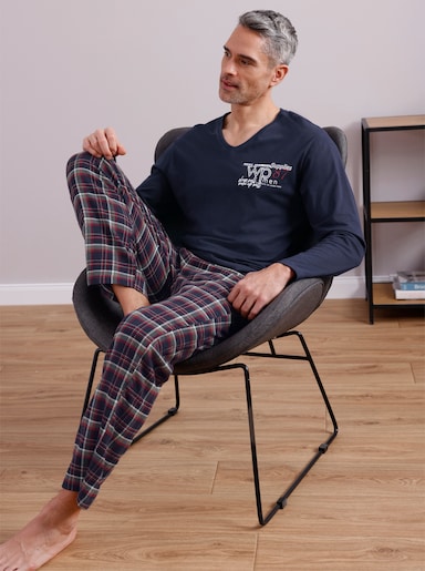 wäschepur men Schlafanzug-Shirt - marine
