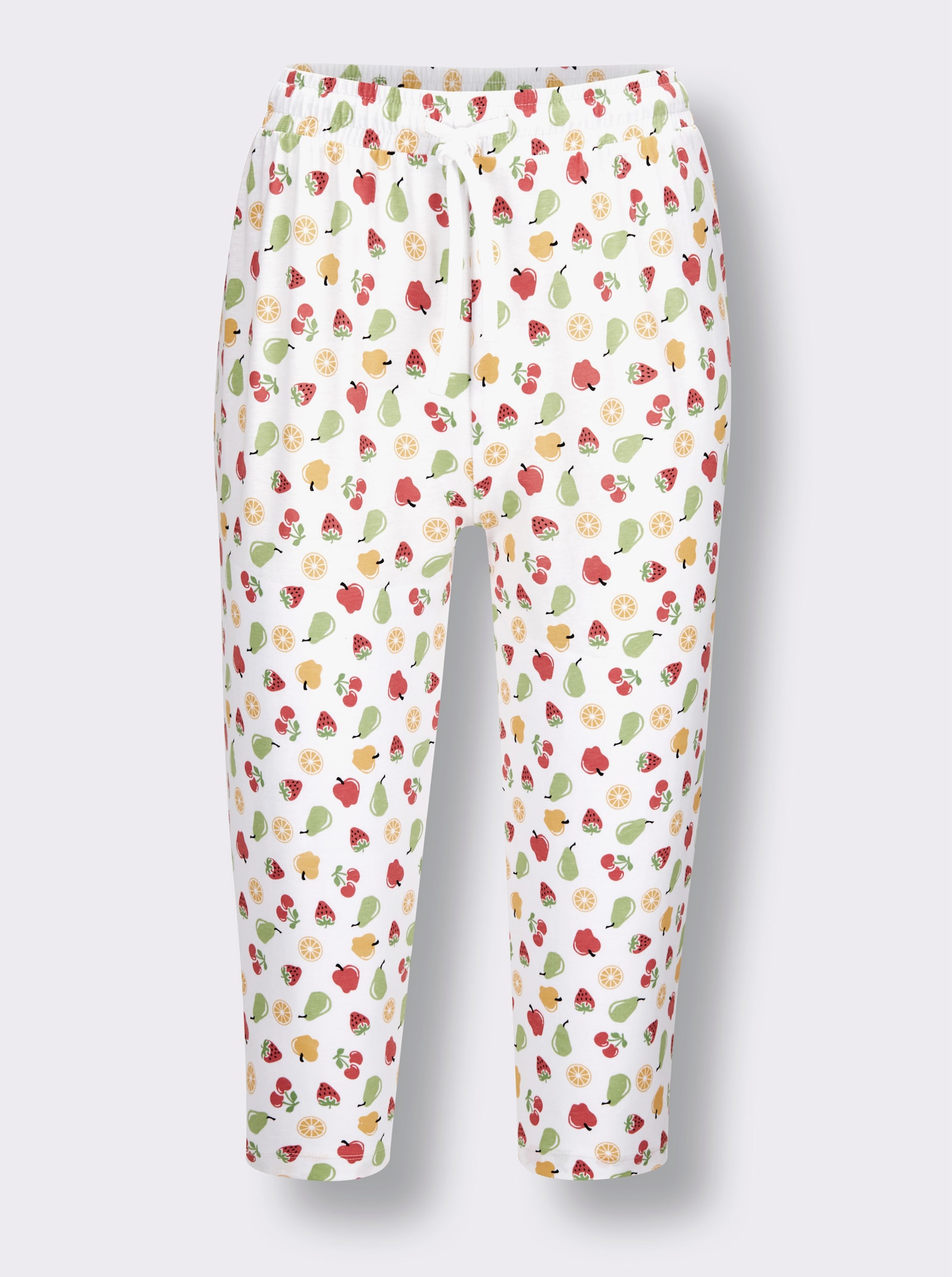wäschepur Pyjamasar med capribyxa med resårlinning - äpple + vit-med tryck